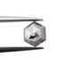 0.58ct | Salt & Pepper Rose Cut Hexagon Shape Diamond-Modern Rustic Diamond