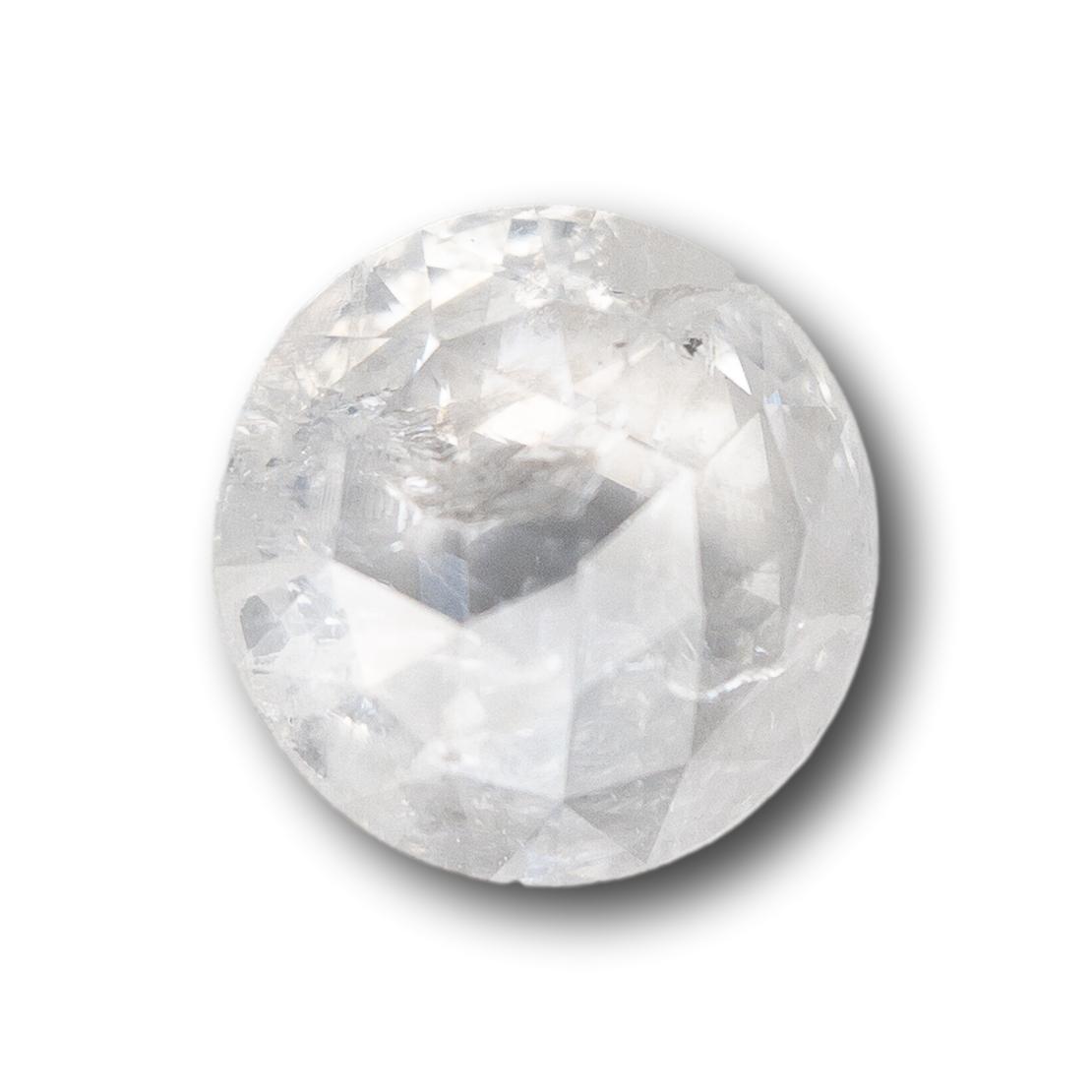 0.70ct | Opaque Round Rose Cut Diamond-Modern Rustic Diamond