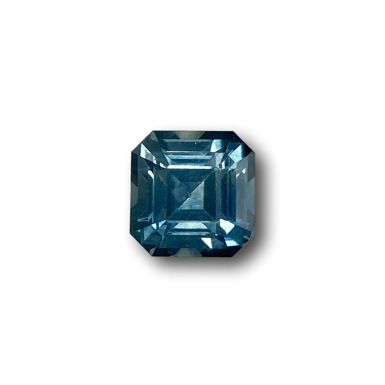 0.79ct | Asscher Cut Blue Montana Sapphire-Modern Rustic Diamond