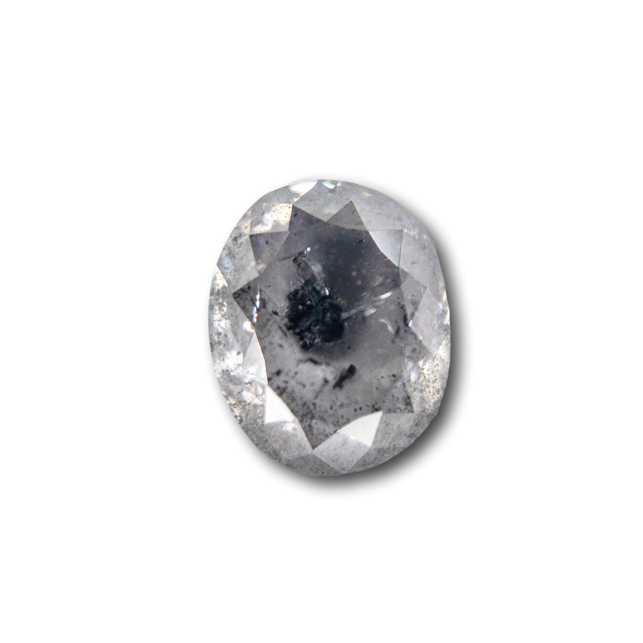 0.91ct | Salt & Pepper Oval Diamond-Modern Rustic Diamond