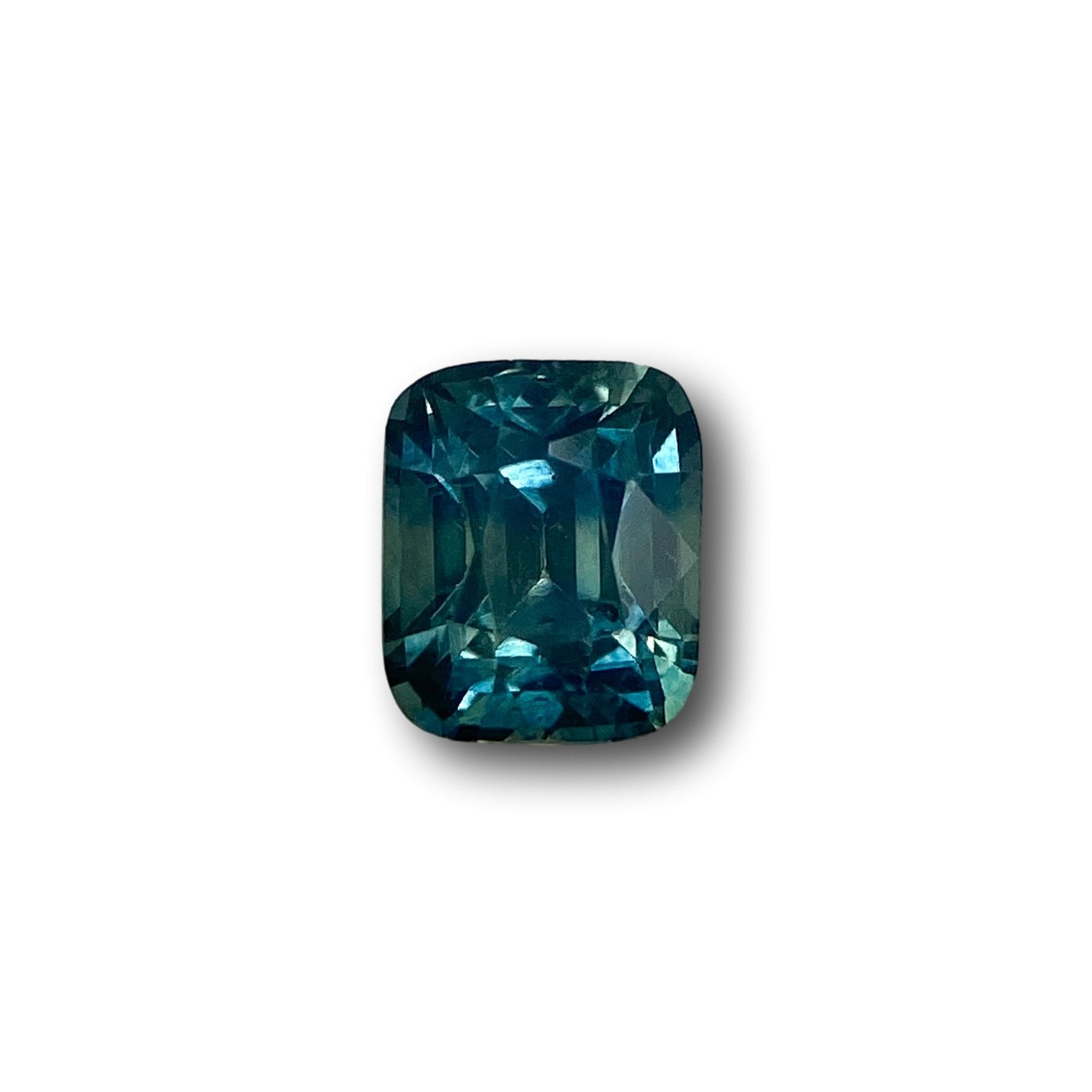 0.96ct | Brilliant Cut Cushion Shape Blue Montana Sapphire-Modern Rustic Diamond