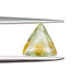 0.98ct| Brilliant Cut Triangle Shape Yellow Montana Sapphire-Modern Rustic Diamond