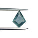 0.98ct | Step Cut Kite Shape Blue Montana Sapphire-Modern Rustic Diamond