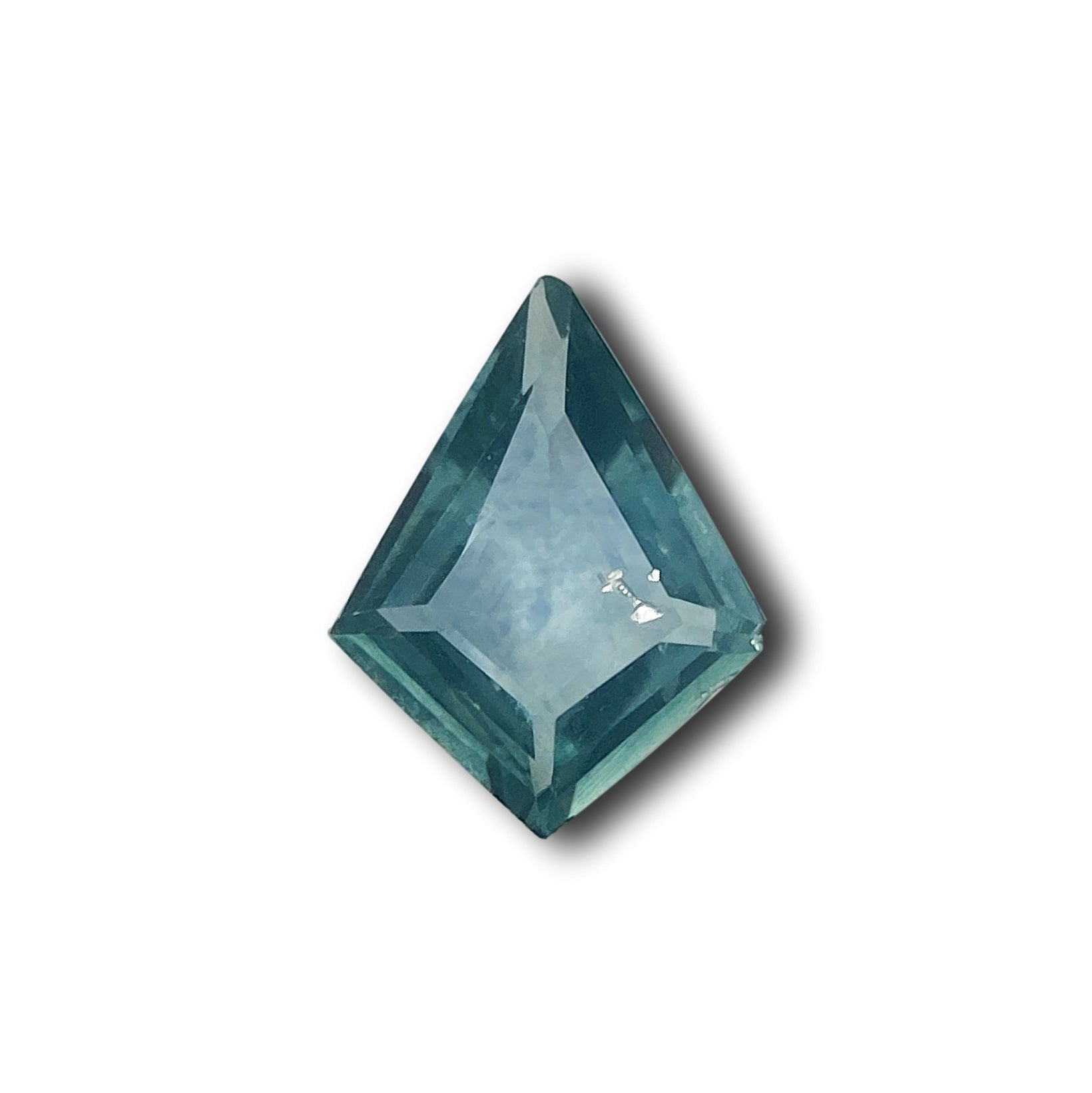 0.98ct | Step Cut Kite Shape Blue Montana Sapphire-Modern Rustic Diamond