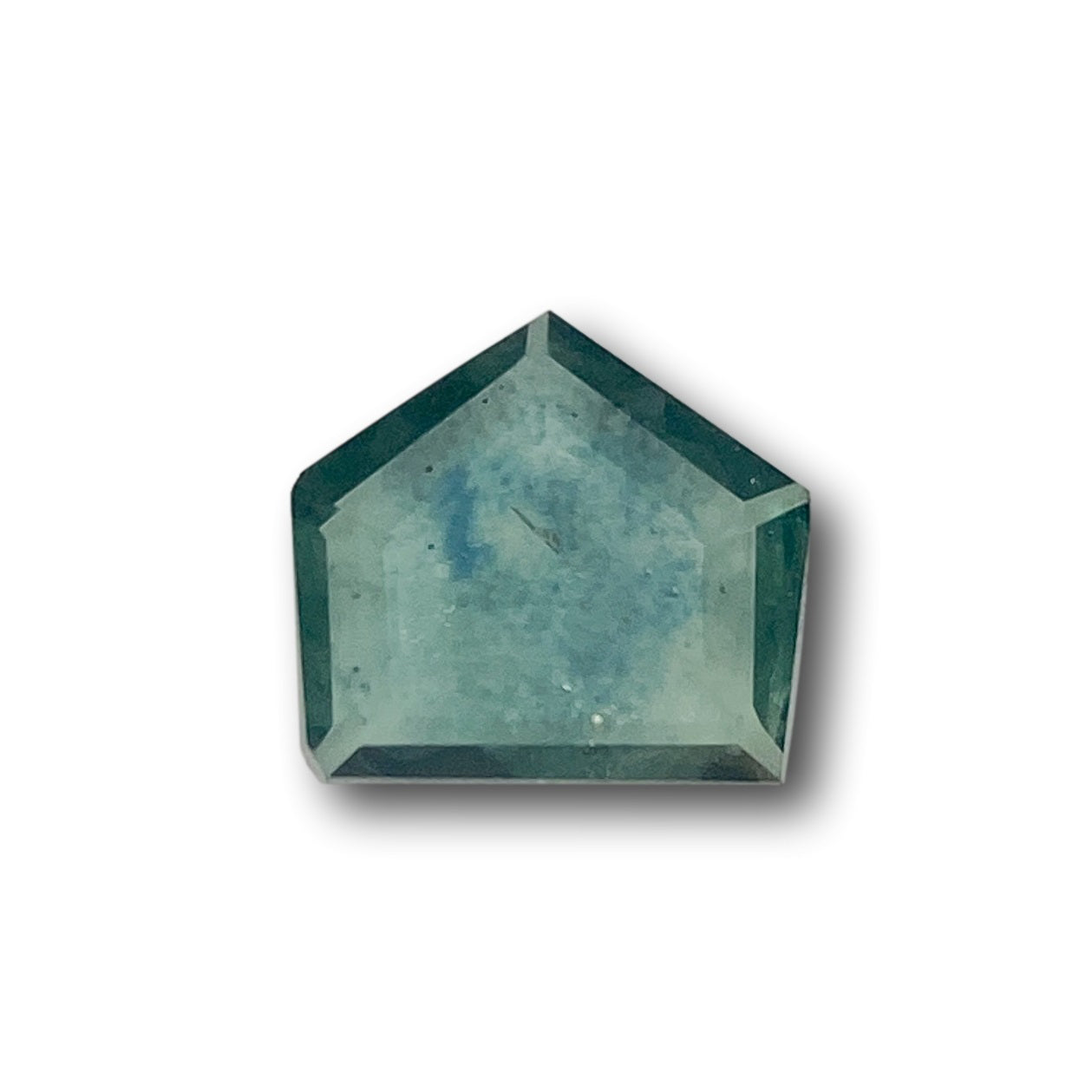 0.99ct | Portrait Cut Shield Shape Blue Montana Sapphire-Modern Rustic Diamond