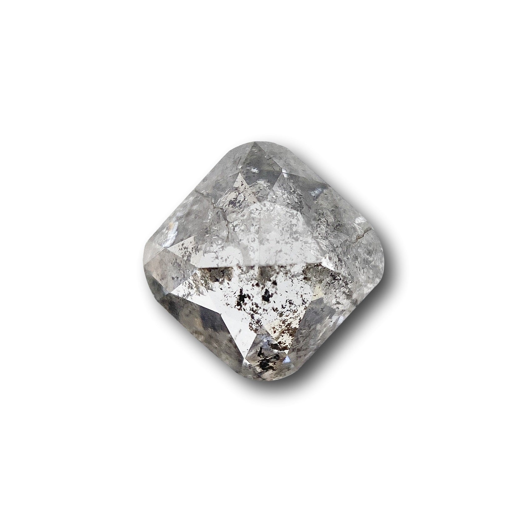 1.01ct | Salt & Pepper Rose Cut Asscher Shape Diamond-Modern Rustic Diamond