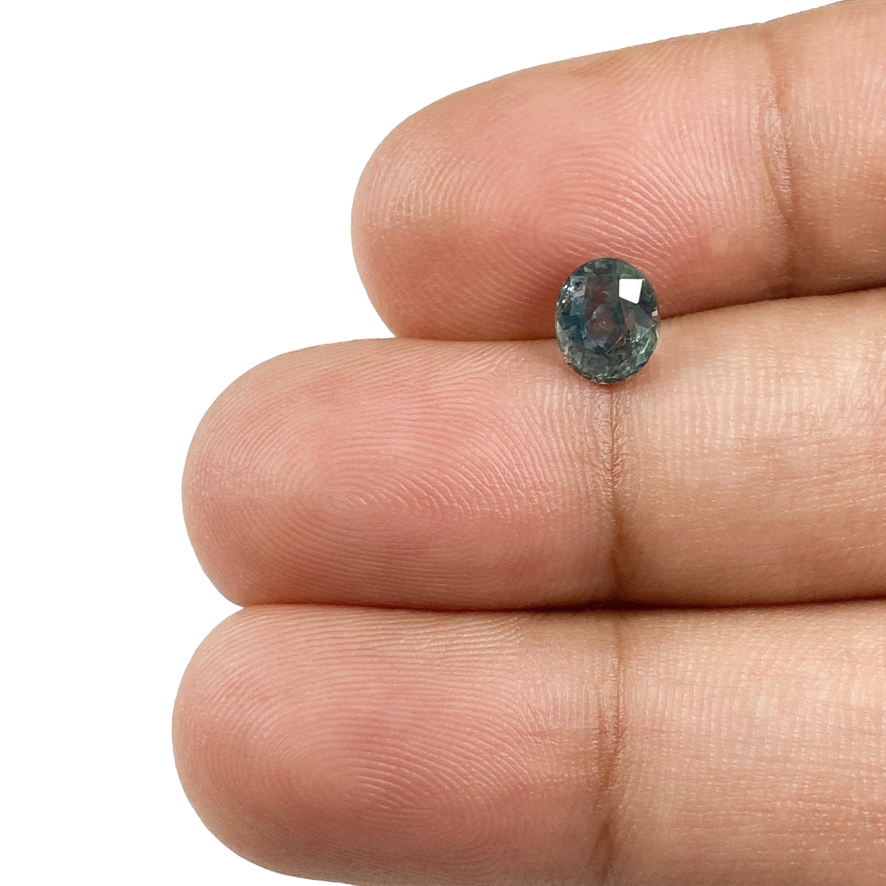 1.02ct | Brilliant Cut Oval Shape Blue Montana Sapphire-Modern Rustic Diamond