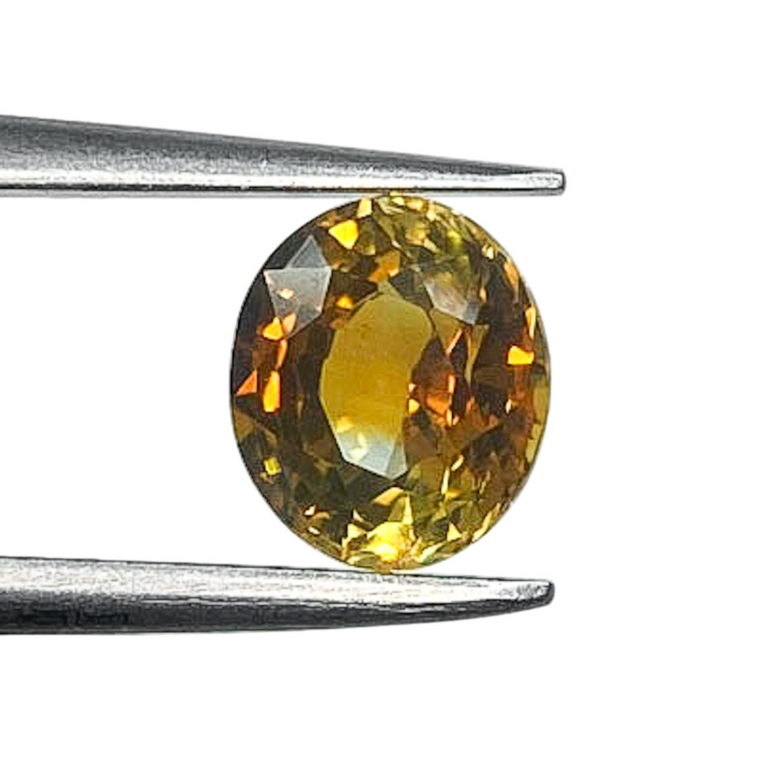 1.02ct | Brilliant Cut Oval Shape Orange Yellow Montana Sapphire-Modern Rustic Diamond