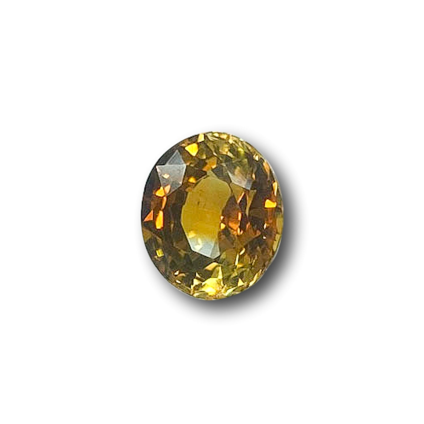 1.02ct | Brilliant Cut Oval Shape Orange Yellow Montana Sapphire-Modern Rustic Diamond