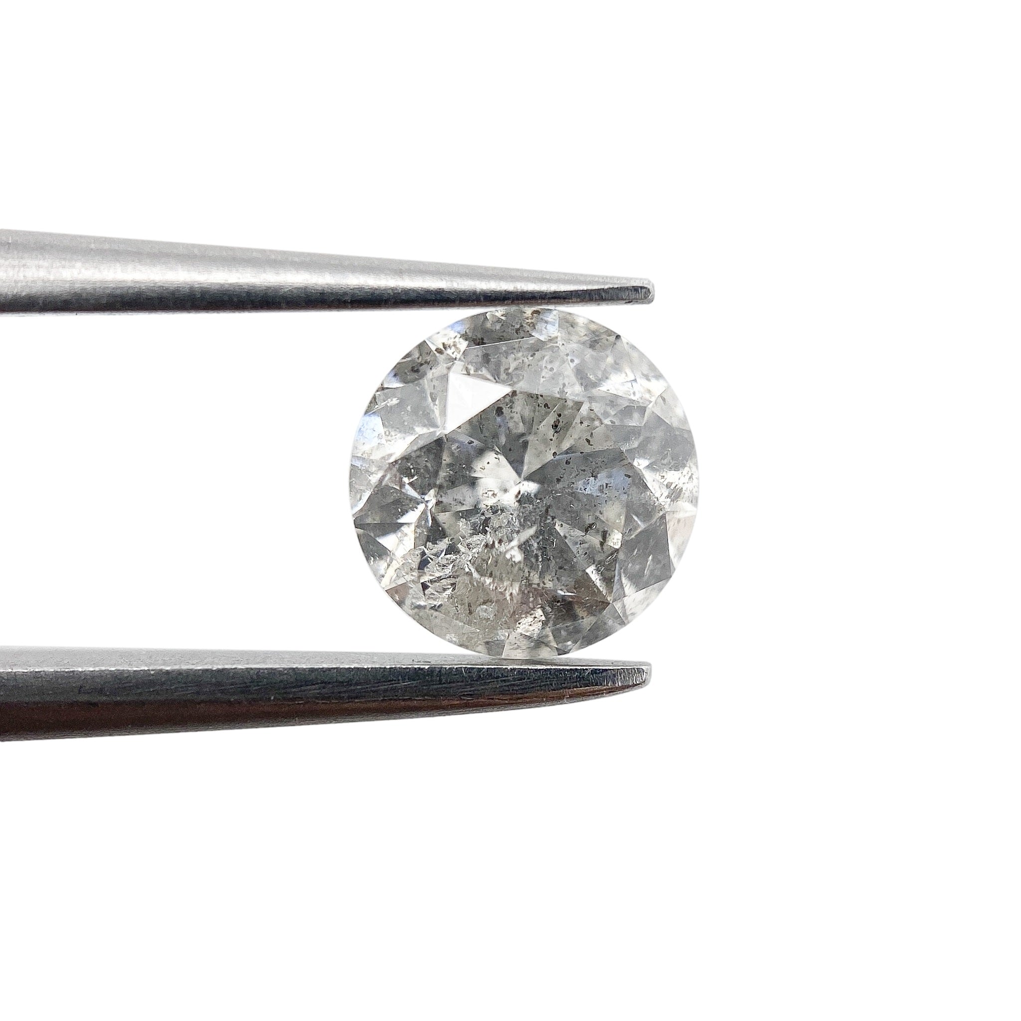 1.02ct | Salt & Pepper Round Brilliant Diamond-Modern Rustic Diamond