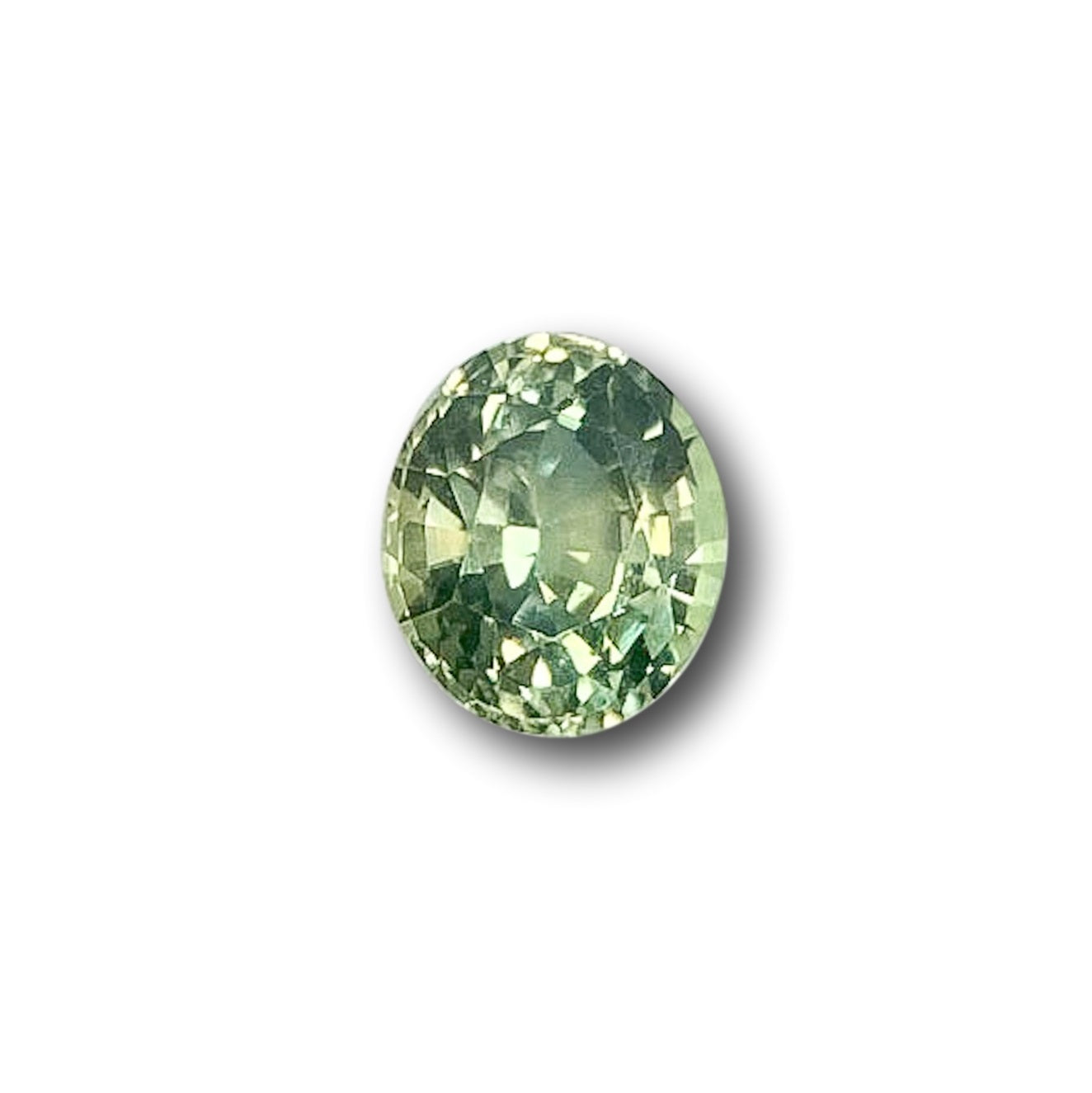 1.04ct | Brilliant Cut Oval Shape Green Montana Sapphire-Modern Rustic Diamond