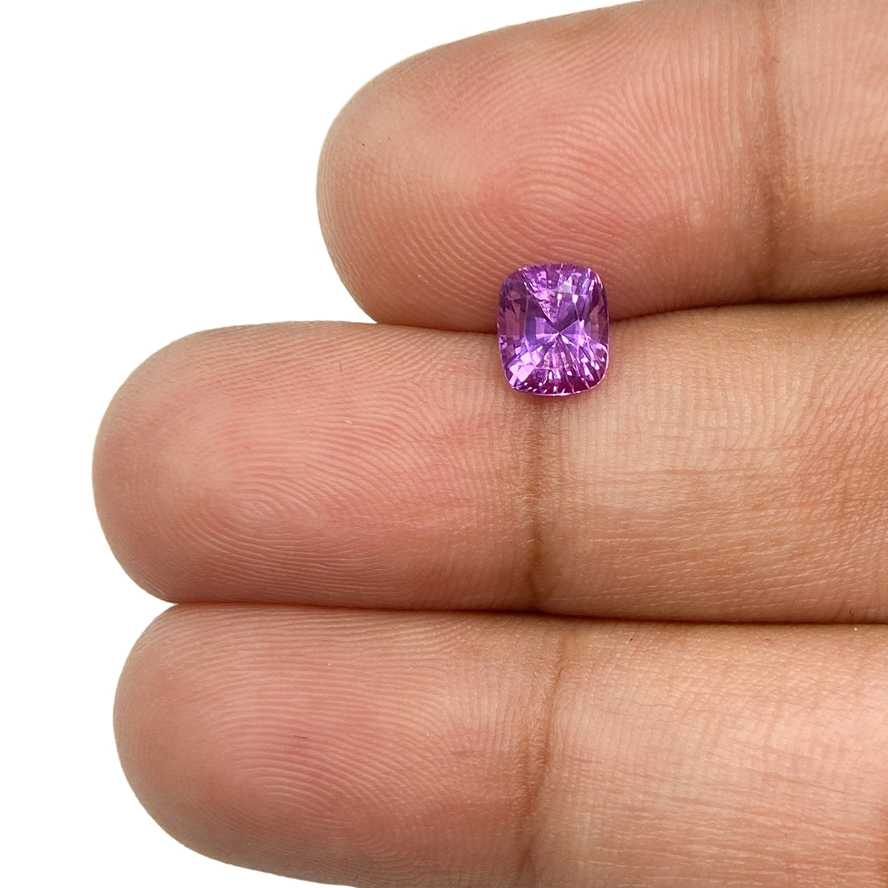 1.05ct | Brilliant Cut Cushion Shape Violet Sapphire-Modern Rustic Diamond
