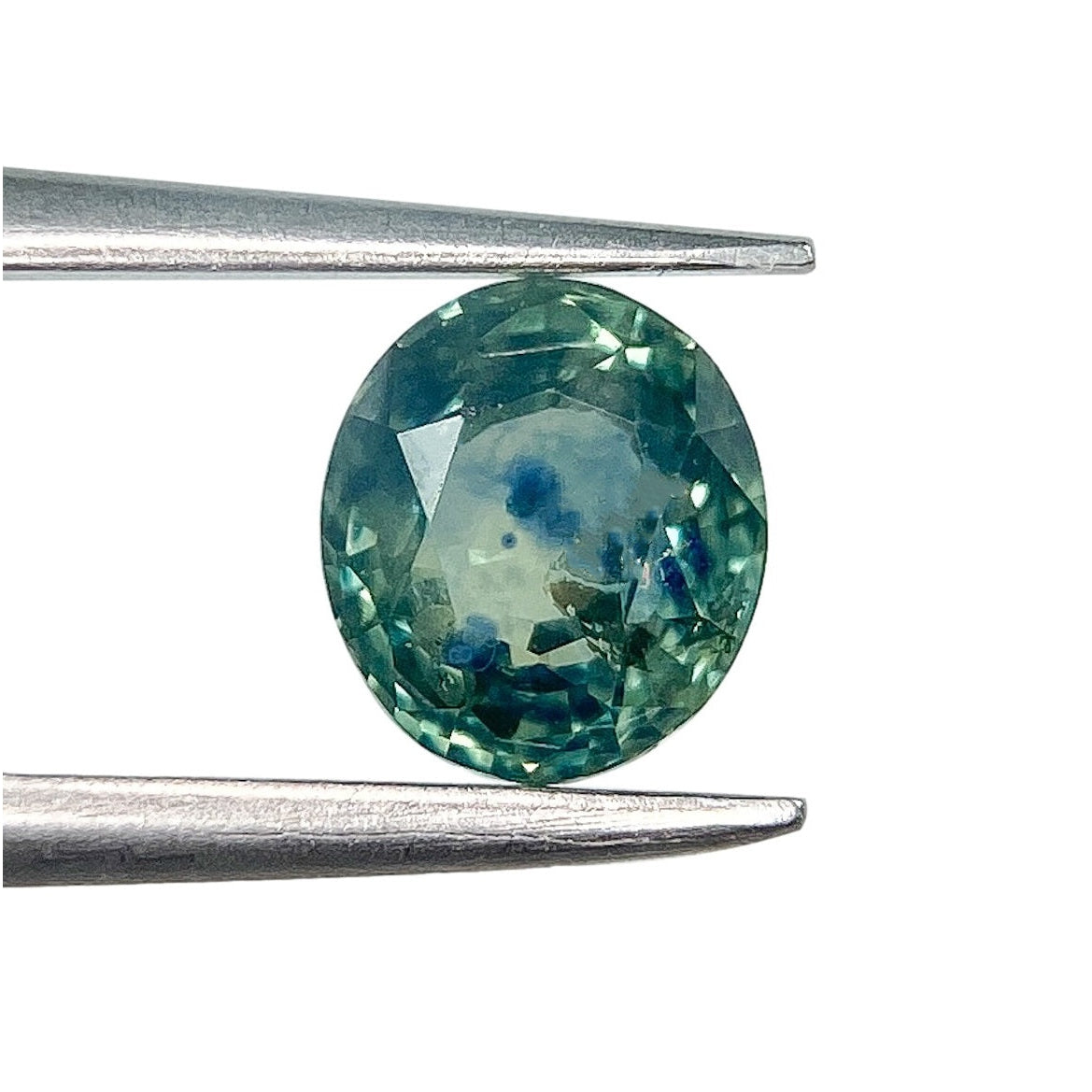 1.05ct | Brilliant Cut Oval Shape Blue Montana Sapphire-Modern Rustic Diamond