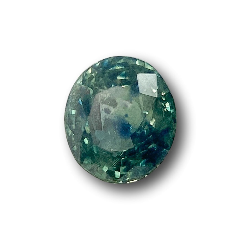 1.05ct | Brilliant Cut Oval Shape Blue Montana Sapphire-Modern Rustic Diamond