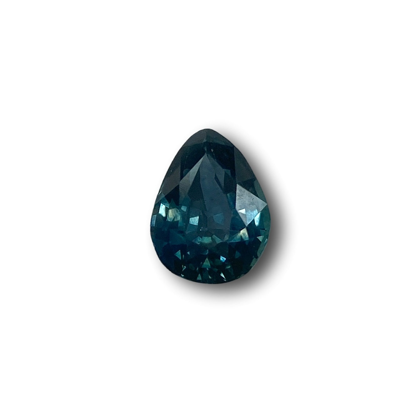 1.05ct | Brilliant Cut Pear Shape Blue Montana Sapphire-Modern Rustic Diamond