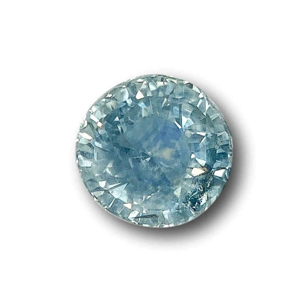 1.05ct | Brilliant Cut Round Shape Green Montana Sapphire-Modern Rustic Diamond