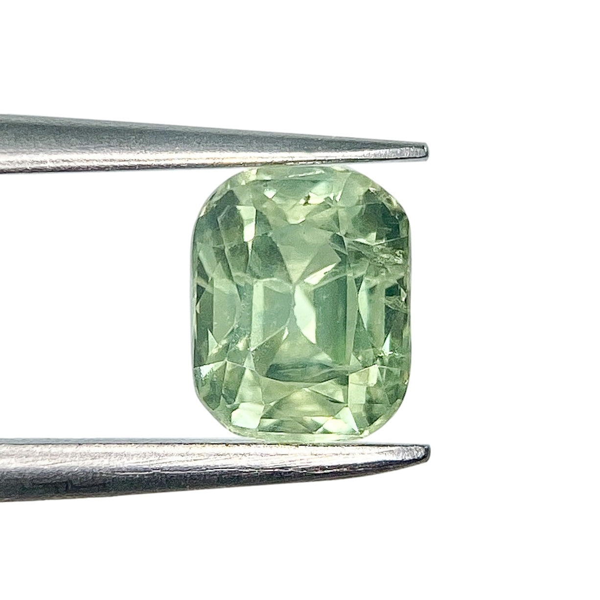 1.07ct | Brilliant Cut Cushion Shape Green Montana Sapphire-Modern Rustic Diamond