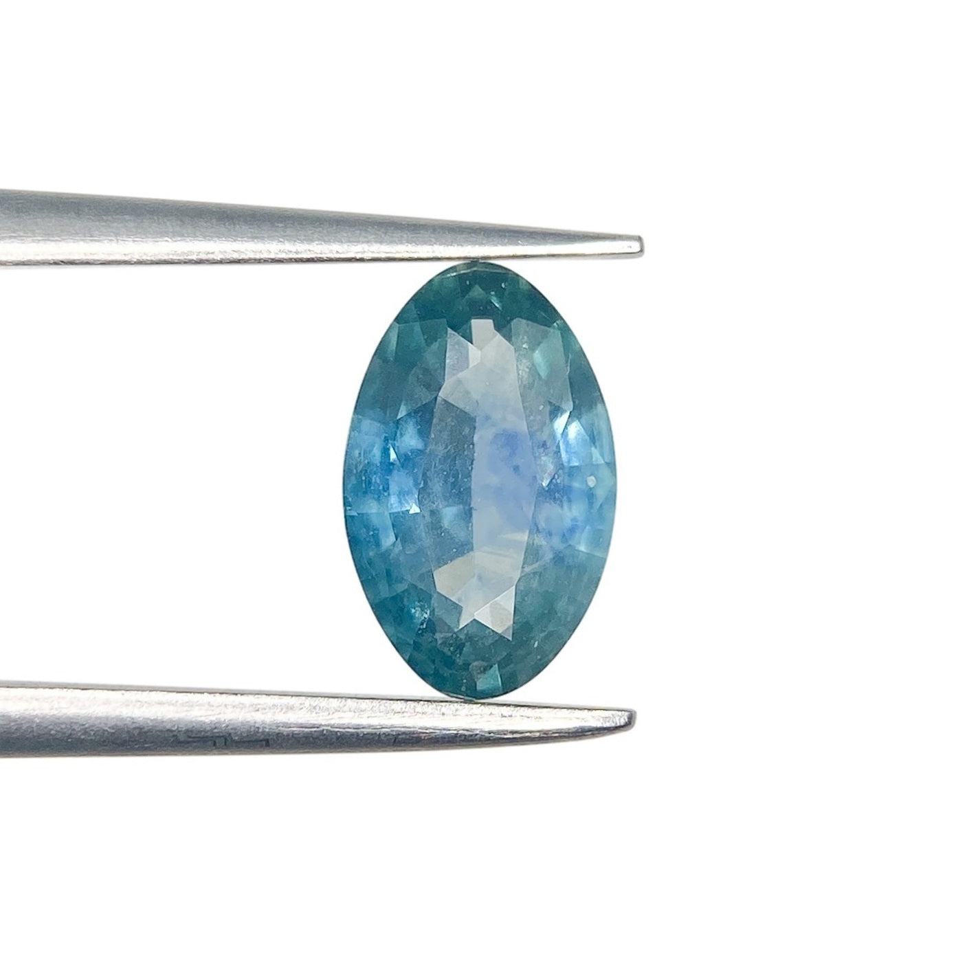 1.07ct | Brilliant Cut Moval Shape Blue Montana Sapphire-Modern Rustic Diamond