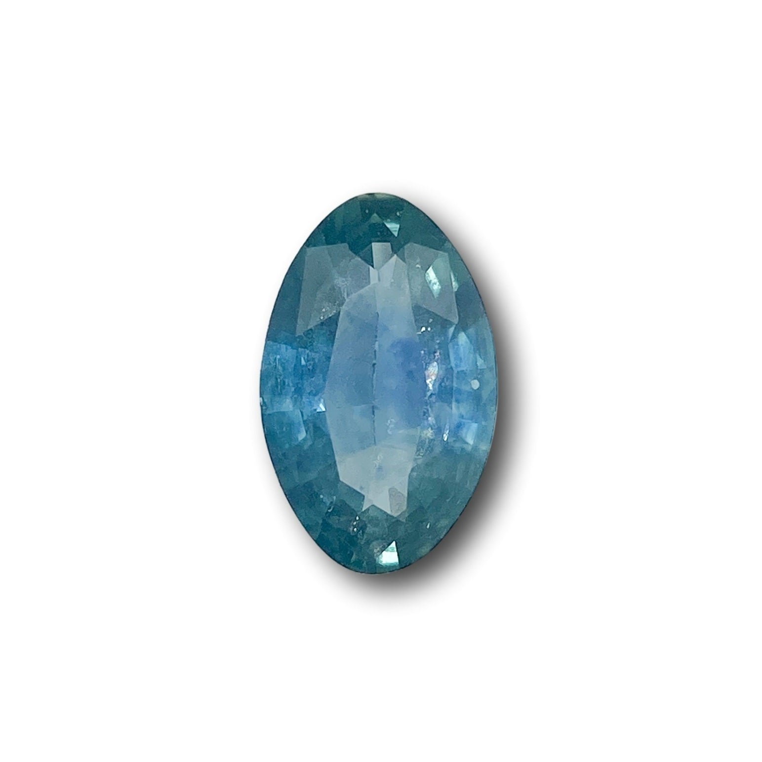 1.07ct | Brilliant Cut Moval Shape Blue Montana Sapphire-Modern Rustic Diamond