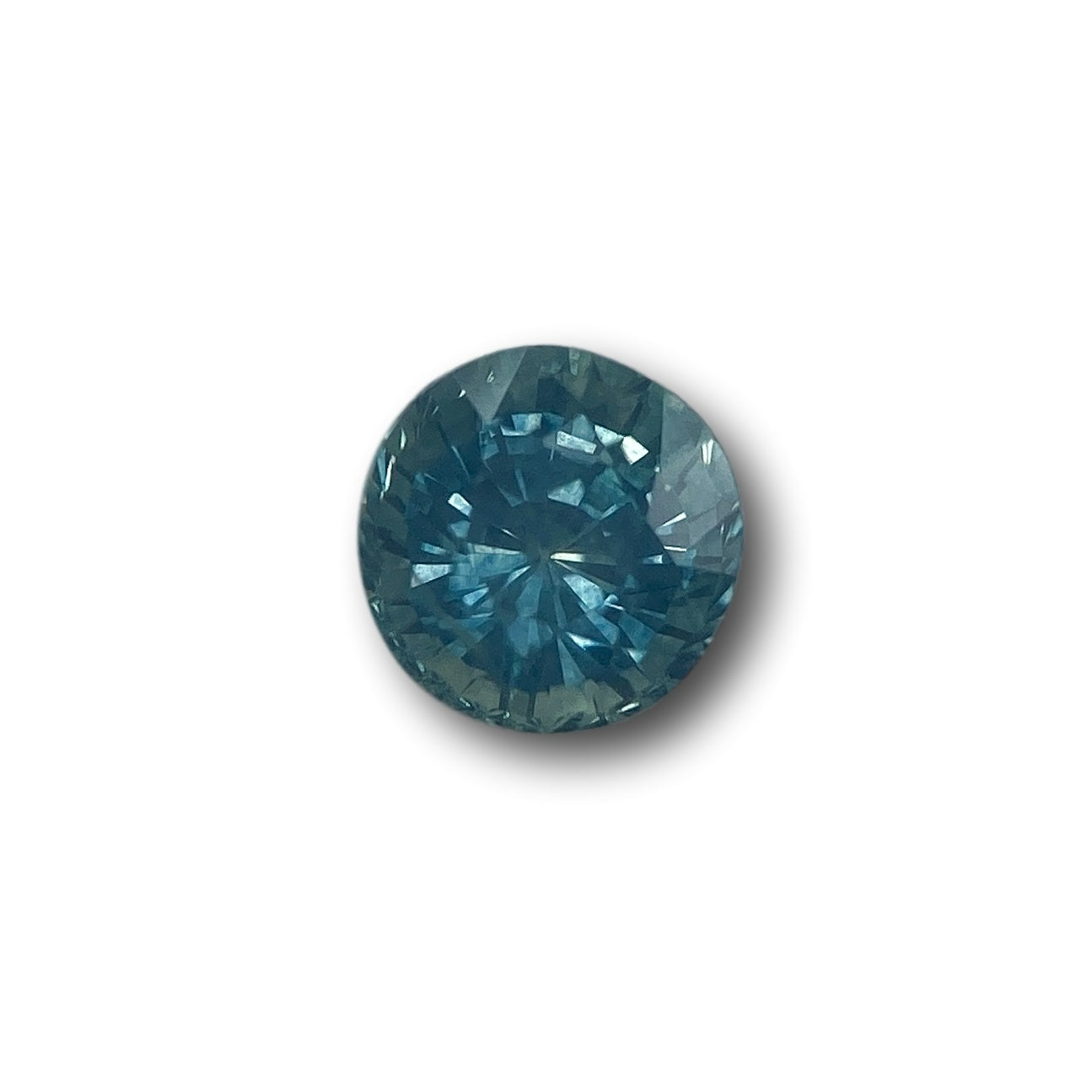 1.07ct | Brilliant Cut Round Shape Blue Montana Sapphire-Modern Rustic Diamond