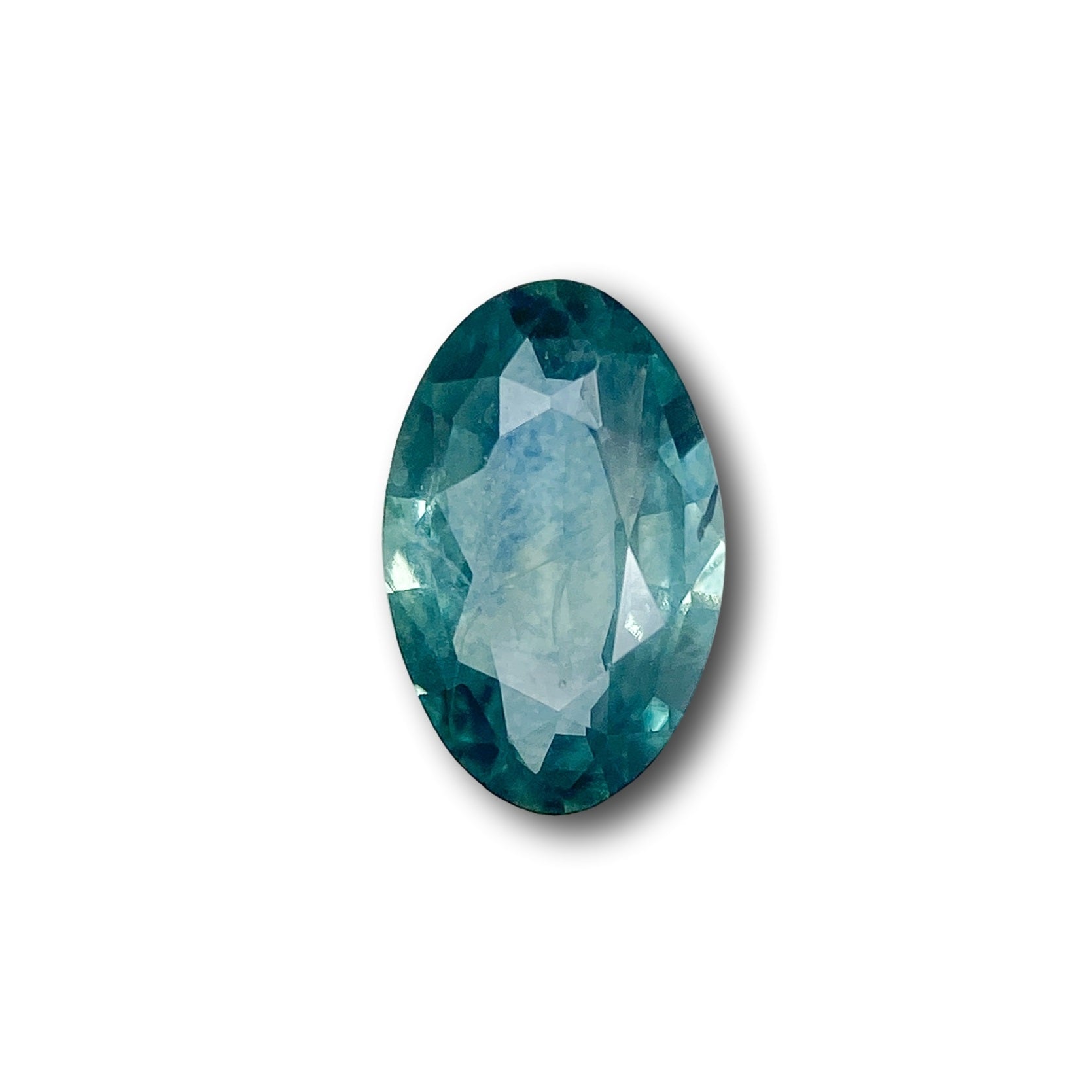 1.08ct | Brilliant Cut Moval Shape Blue Montana Sapphire-Modern Rustic Diamond