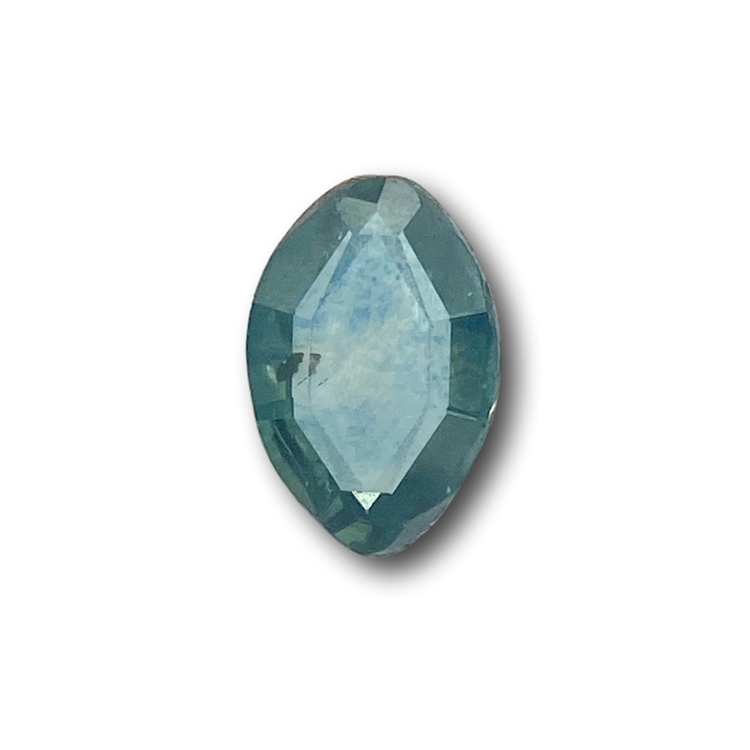 1.08ct | Portrait Cut Moval Shape Blue Montana Sapphire-Modern Rustic Diamond
