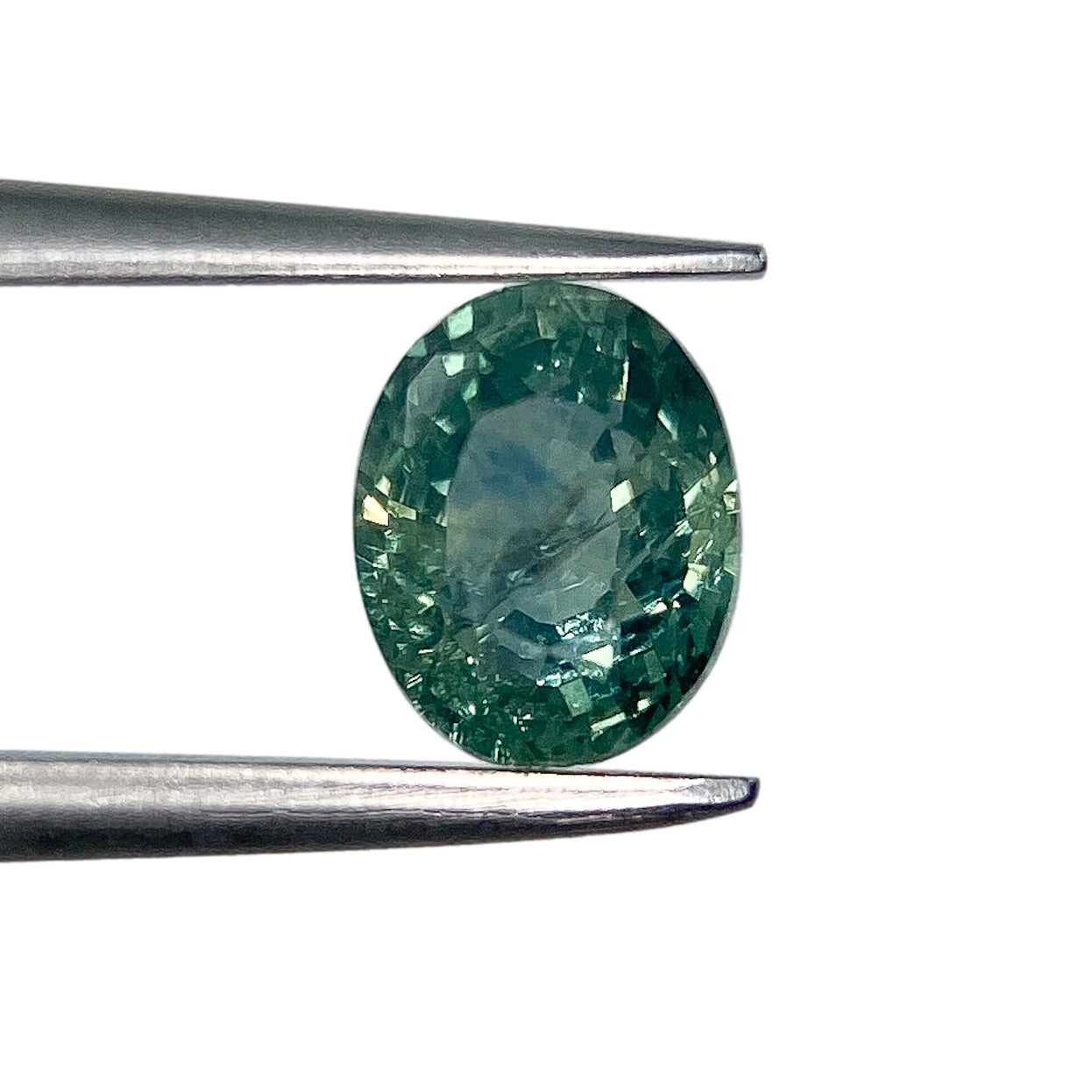 1.10ct | Brilliant Cut Oval Shape Blue Green Montana Sapphire-Modern Rustic Diamond