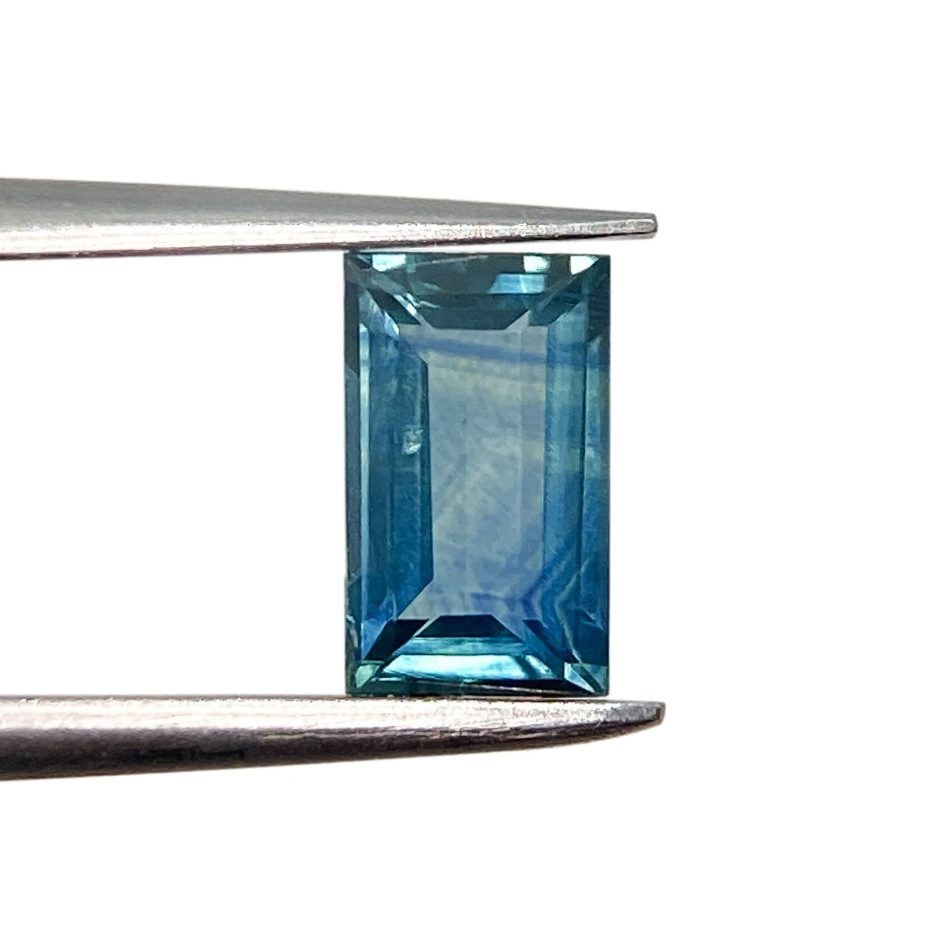 1.10ct | Step Cut Baguette Shape Blue Montana Sapphire-Modern Rustic Diamond