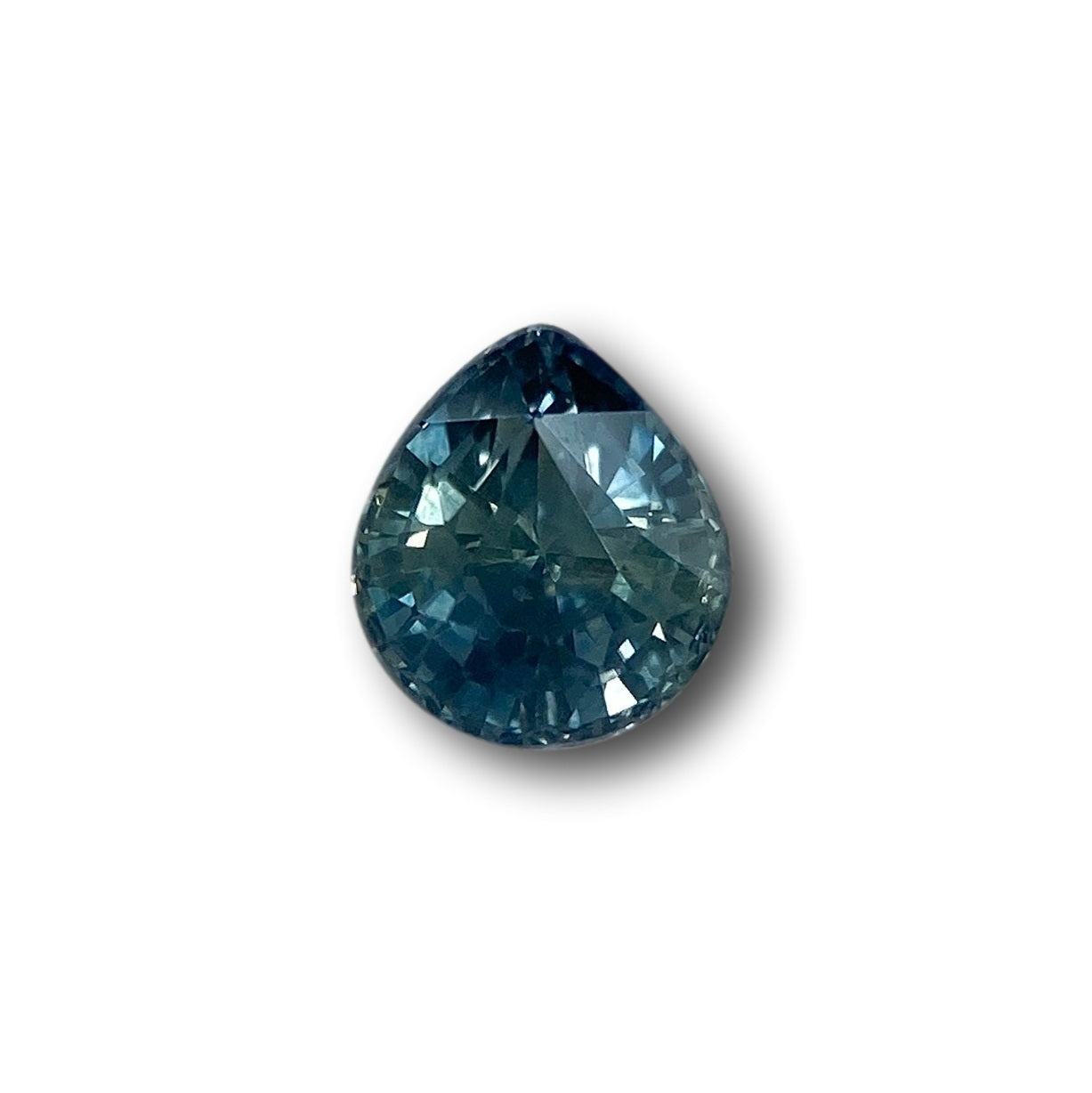 1.11ct | Brilliant Cut Pear Shape Blue Montana Sapphire-Modern Rustic Diamond