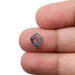 1.11ct | Portrait Cut Geometric Shape Blue Montana Sapphire-Modern Rustic Diamond
