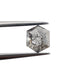 1.11ct | Salt & Pepper Rose Cut Hexagon Shape Diamond-Modern Rustic Diamond
