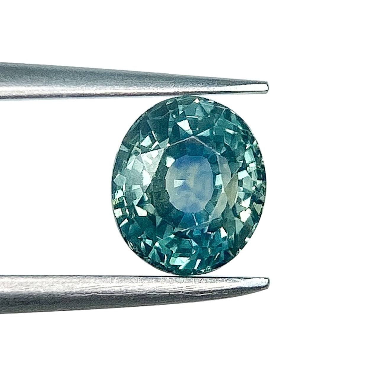 1.12ct | Brilliant Cut Oval Shape Blue Green Montana Sapphire-Modern Rustic Diamond