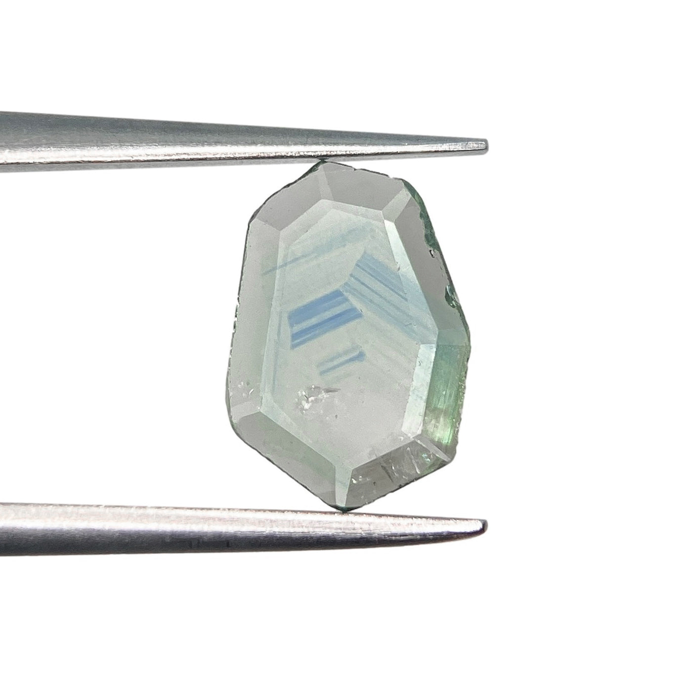 1.12ct | Portrait Cut Geometric Shape Blue Green Montana Sapphire-Modern Rustic Diamond