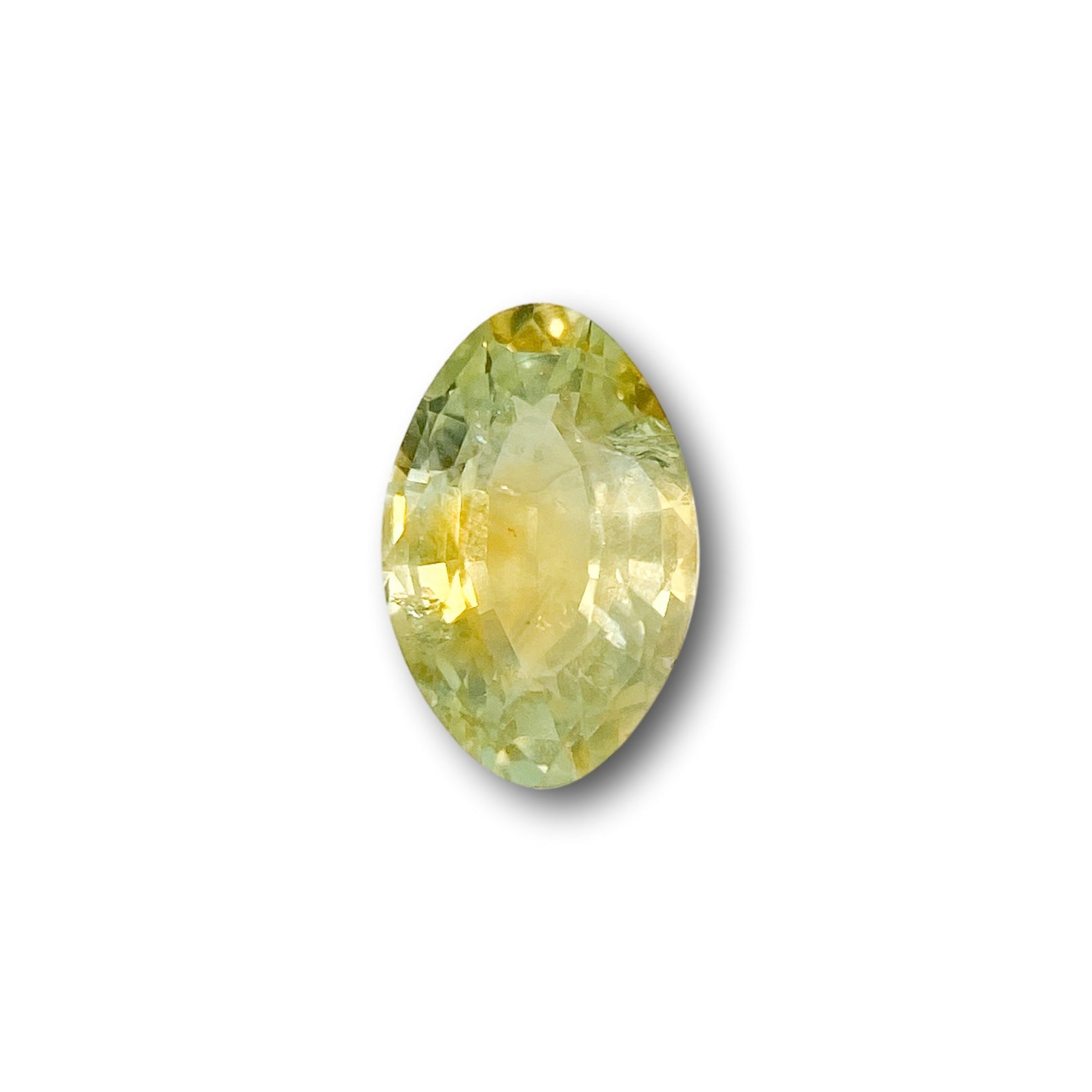 1.13ct | Brilliant Cut Moval Shape Yellow Montana Sapphire-Modern Rustic Diamond