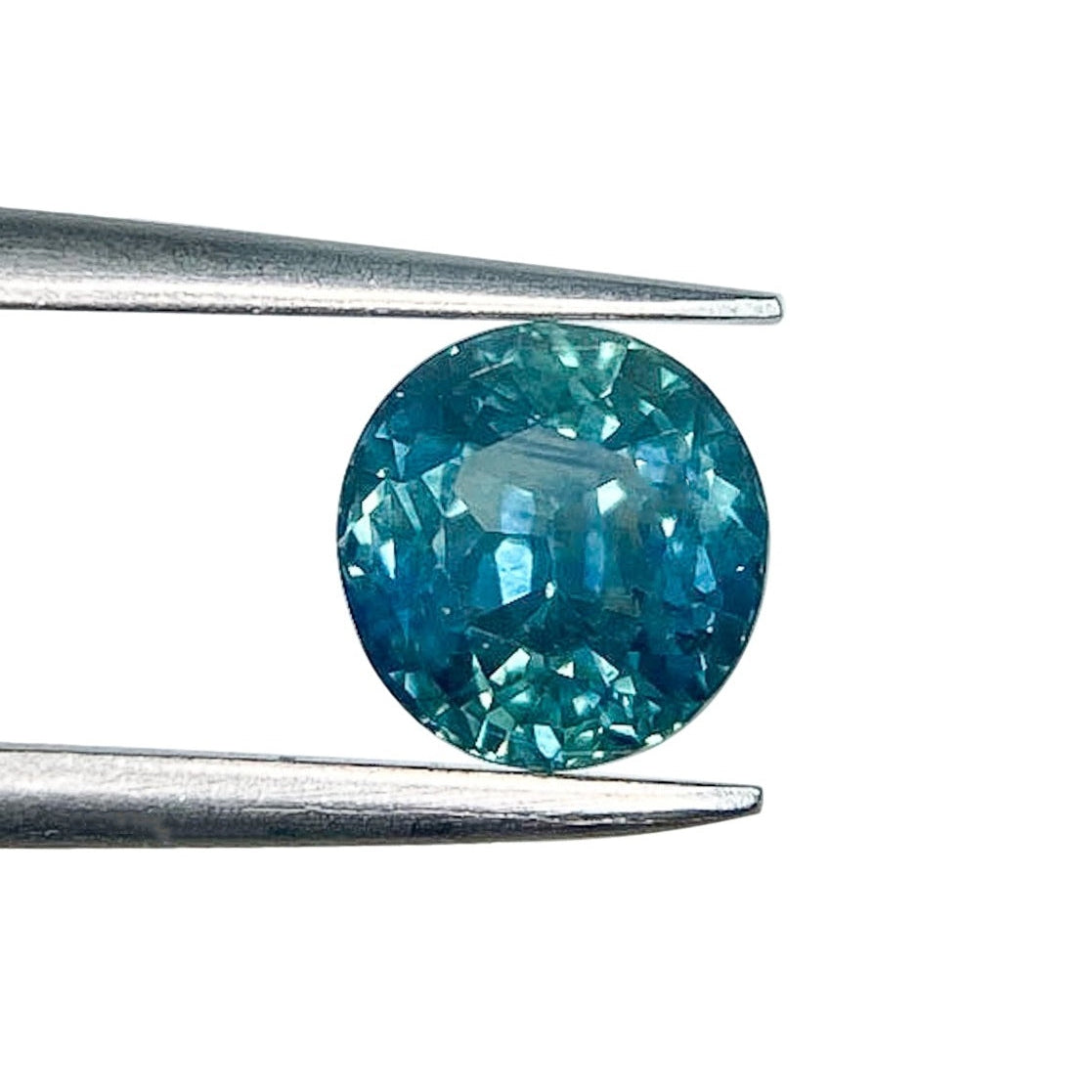 1.13ct | Brilliant Cut Round Shape Blue Montana Sapphire-Modern Rustic Diamond