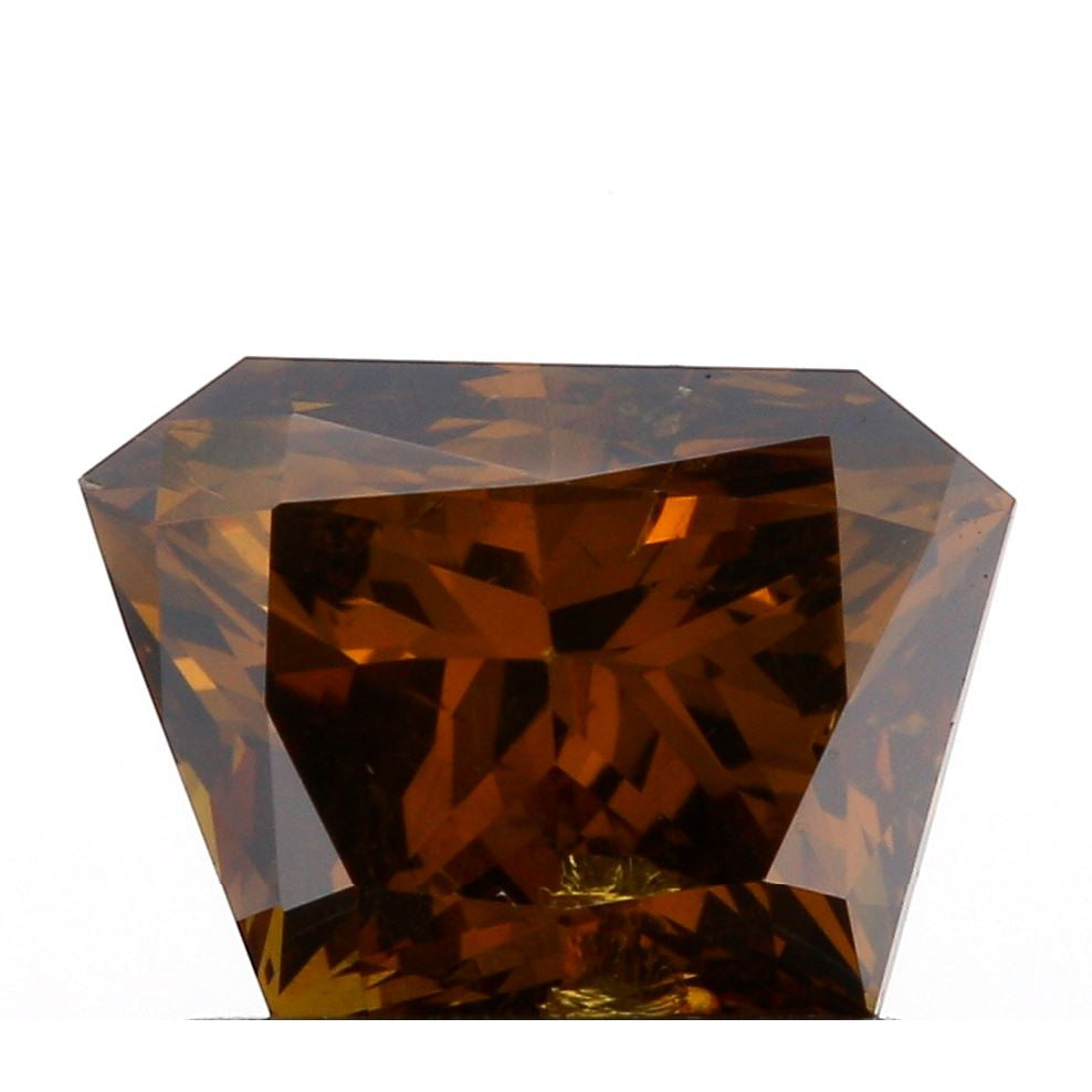 1.13ct | SI1 Fancy Dark Orange Brown Trapezoid Diamond-Modern Rustic Diamond