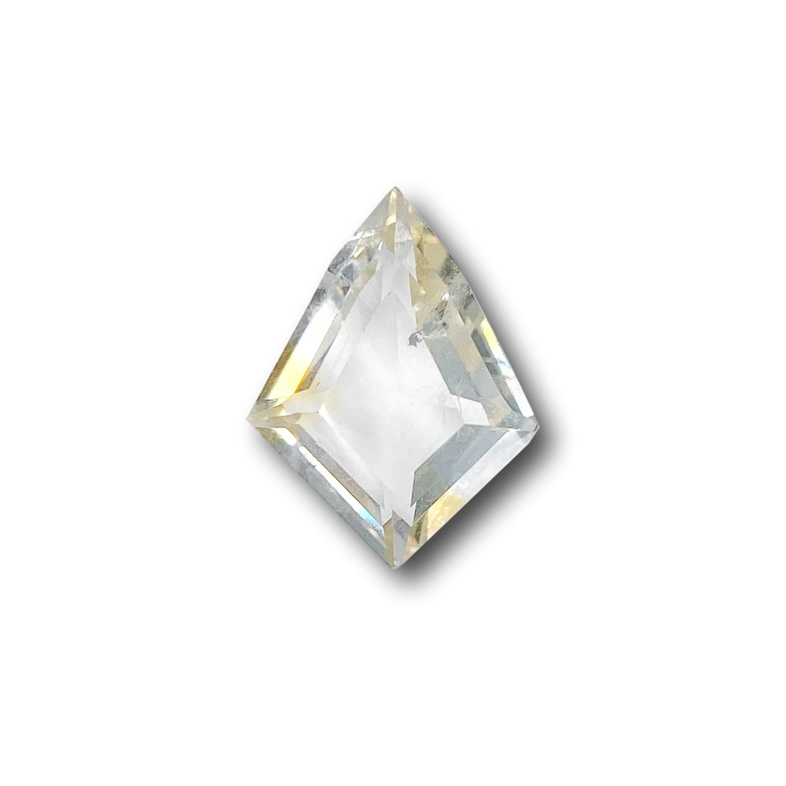 1.13ct | Step Cut Kite Shape Yellow White Montana Sapphire-Modern Rustic Diamond
