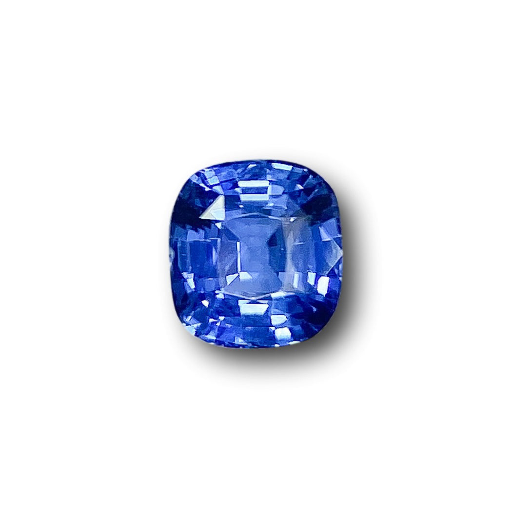 1.15ct | Brilliant Cut Cushion Shape Blue Sapphire-Modern Rustic Diamond