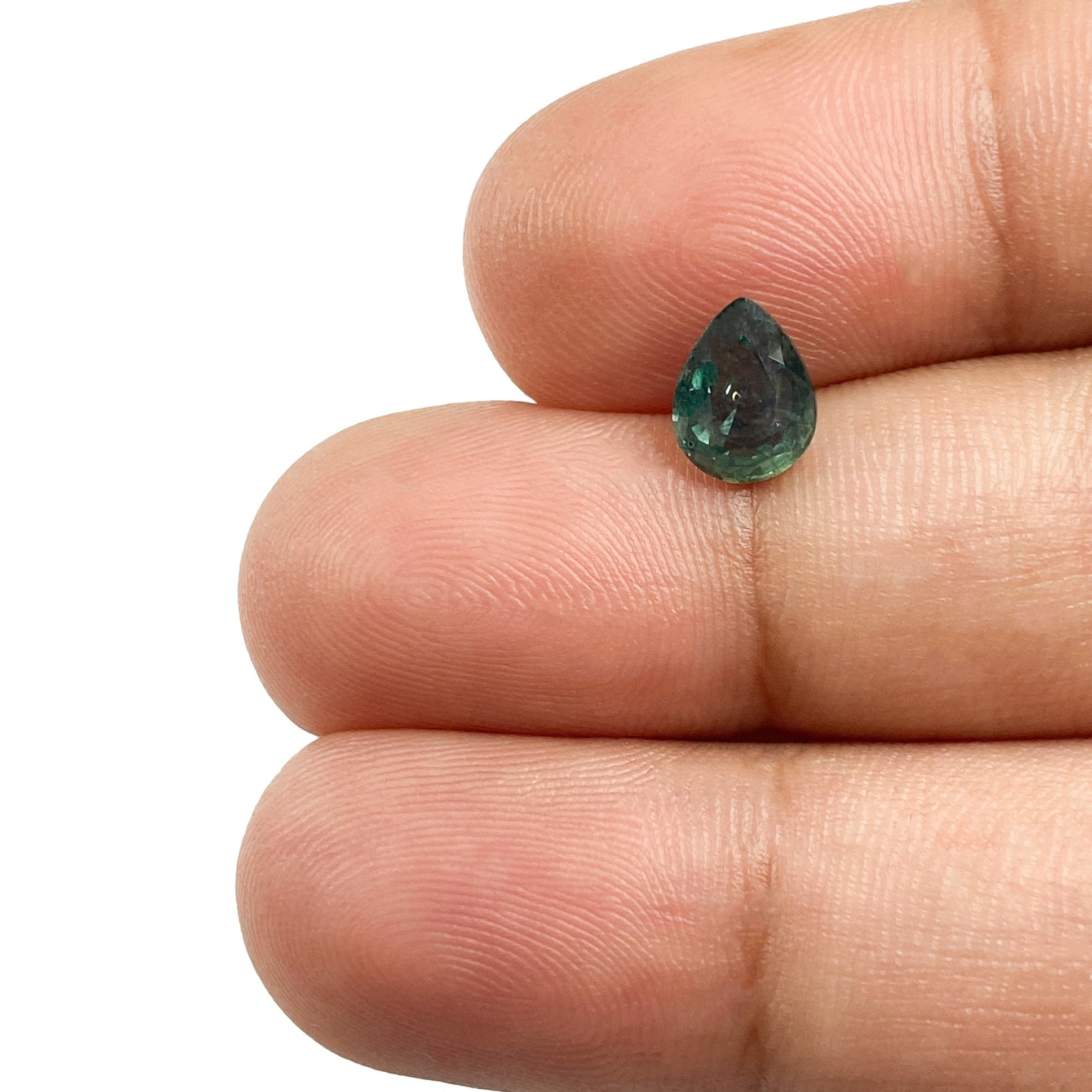 1.15ct | Brilliant Cut Pear Shape Blue Montana Sapphire-Modern Rustic Diamond