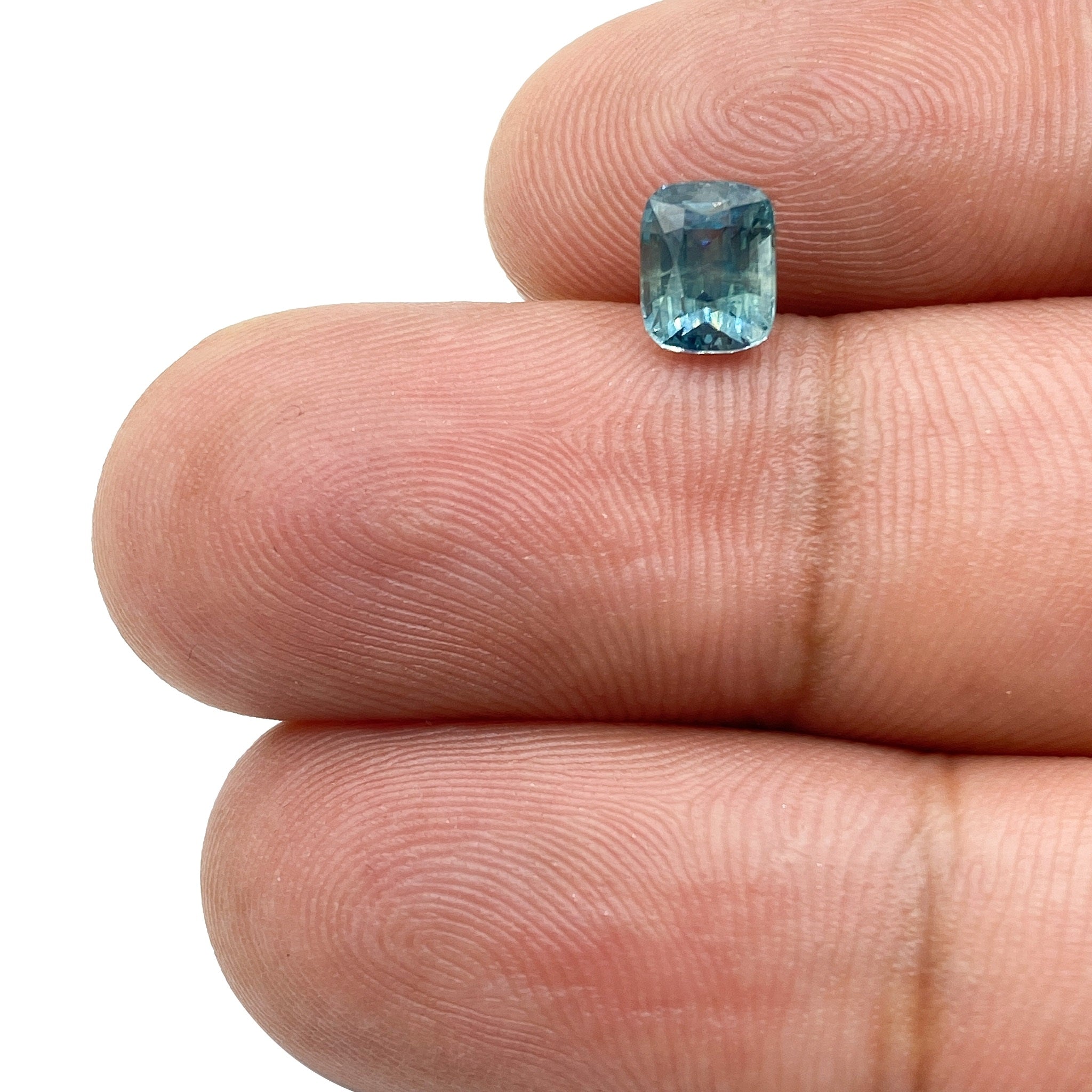 1.16ct | Brilliant Cut Cushion Shape Blue Montana Sapphire-Modern Rustic Diamond