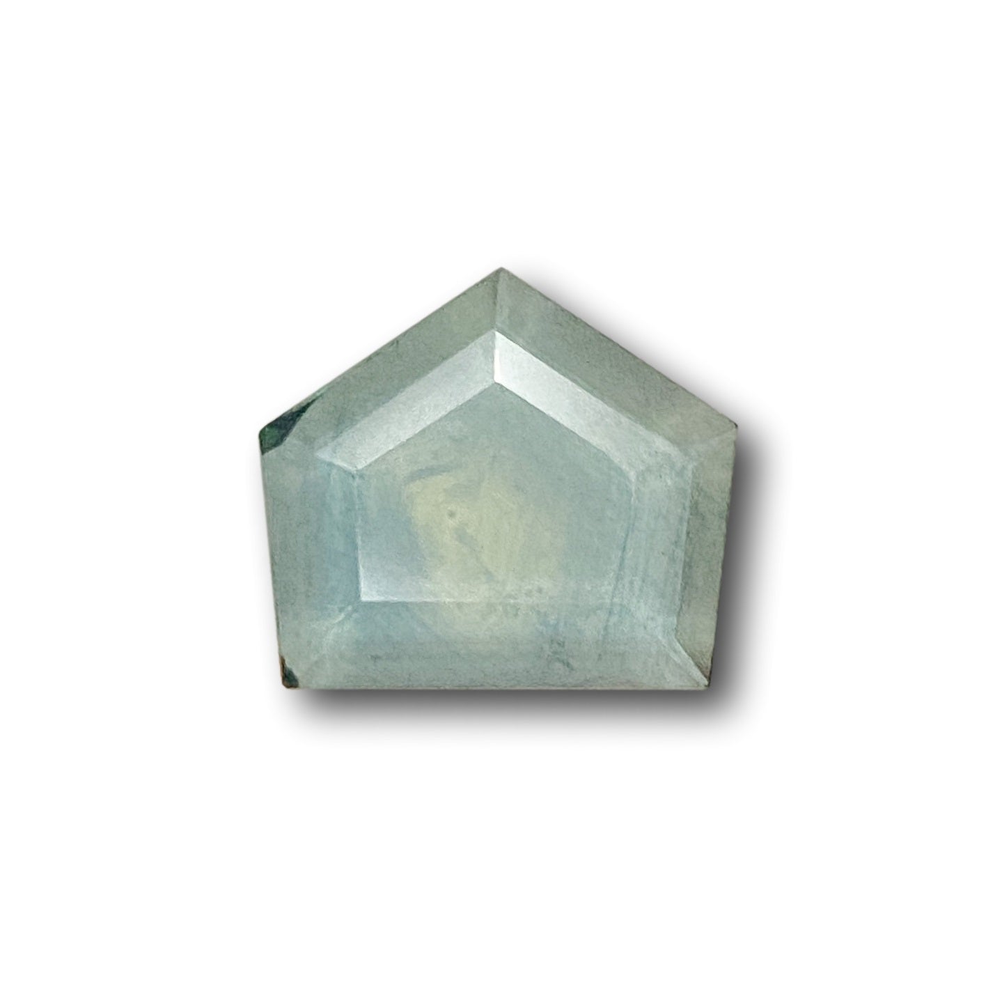 1.16ct | Portrait Cut Shield Shape Blue Green Montana Sapphire-Modern Rustic Diamond