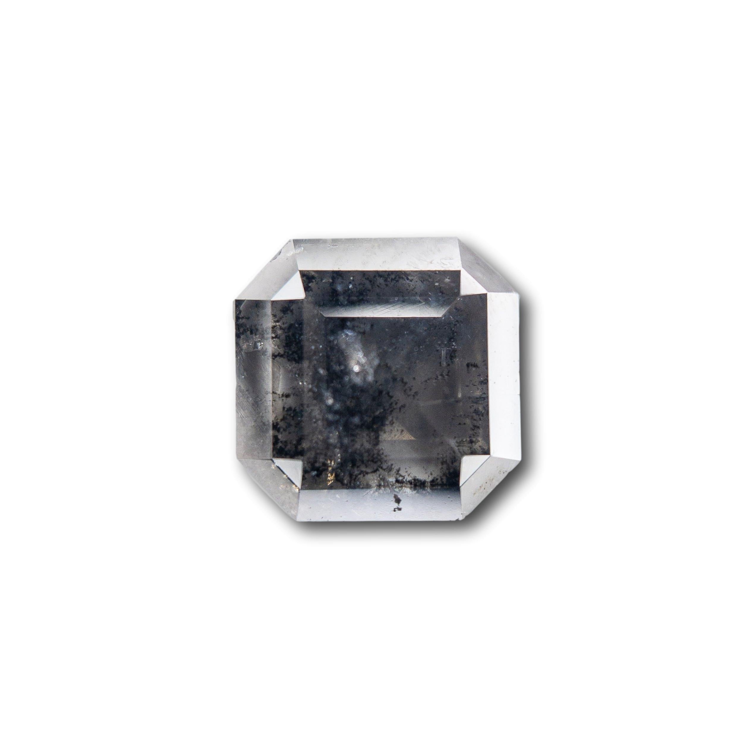 1.18ct | Salt & Pepper Radiant Shape Diamond-Modern Rustic Diamond