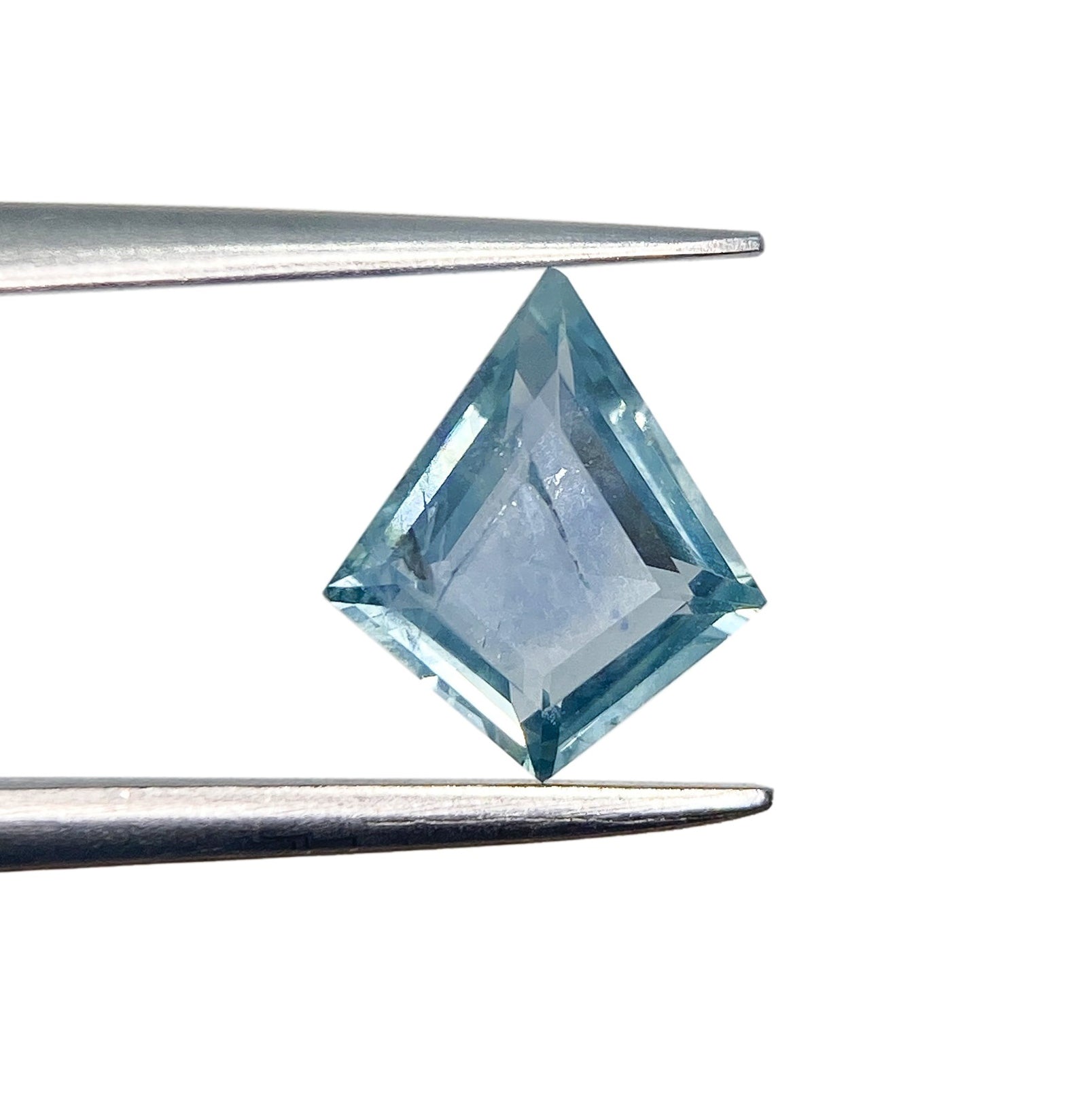 1.19ct | Step Cut Kite Shape Blue Montana Sapphire-Modern Rustic Diamond