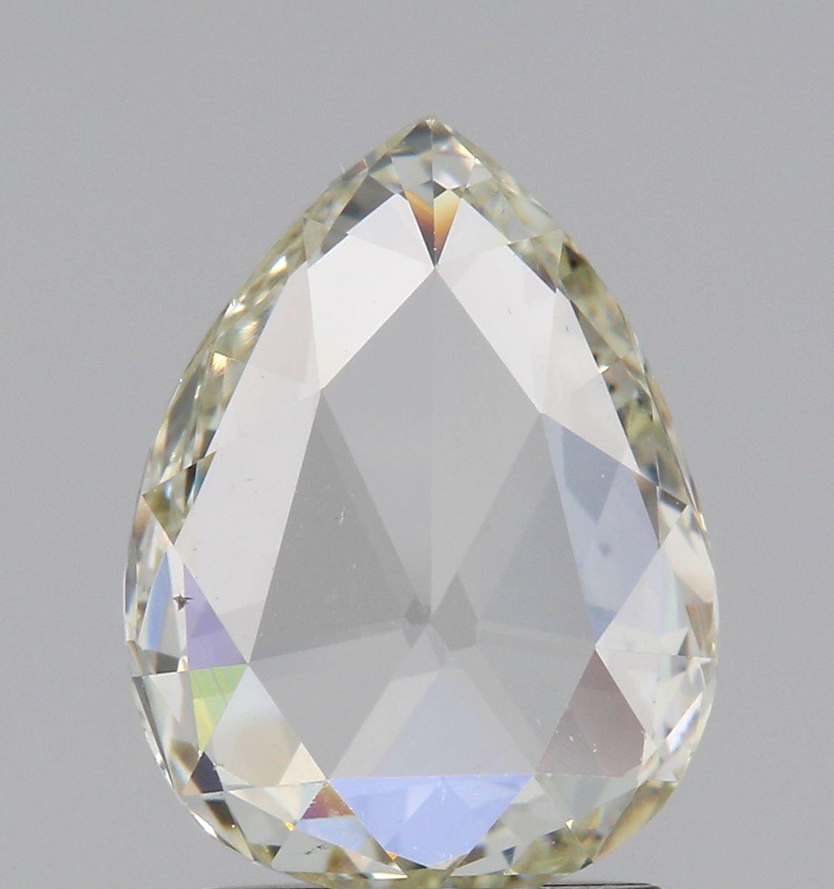 1.45ct | Light Color VS Pear Shape Rose Cut Diamond - Modern Rustic Diamond