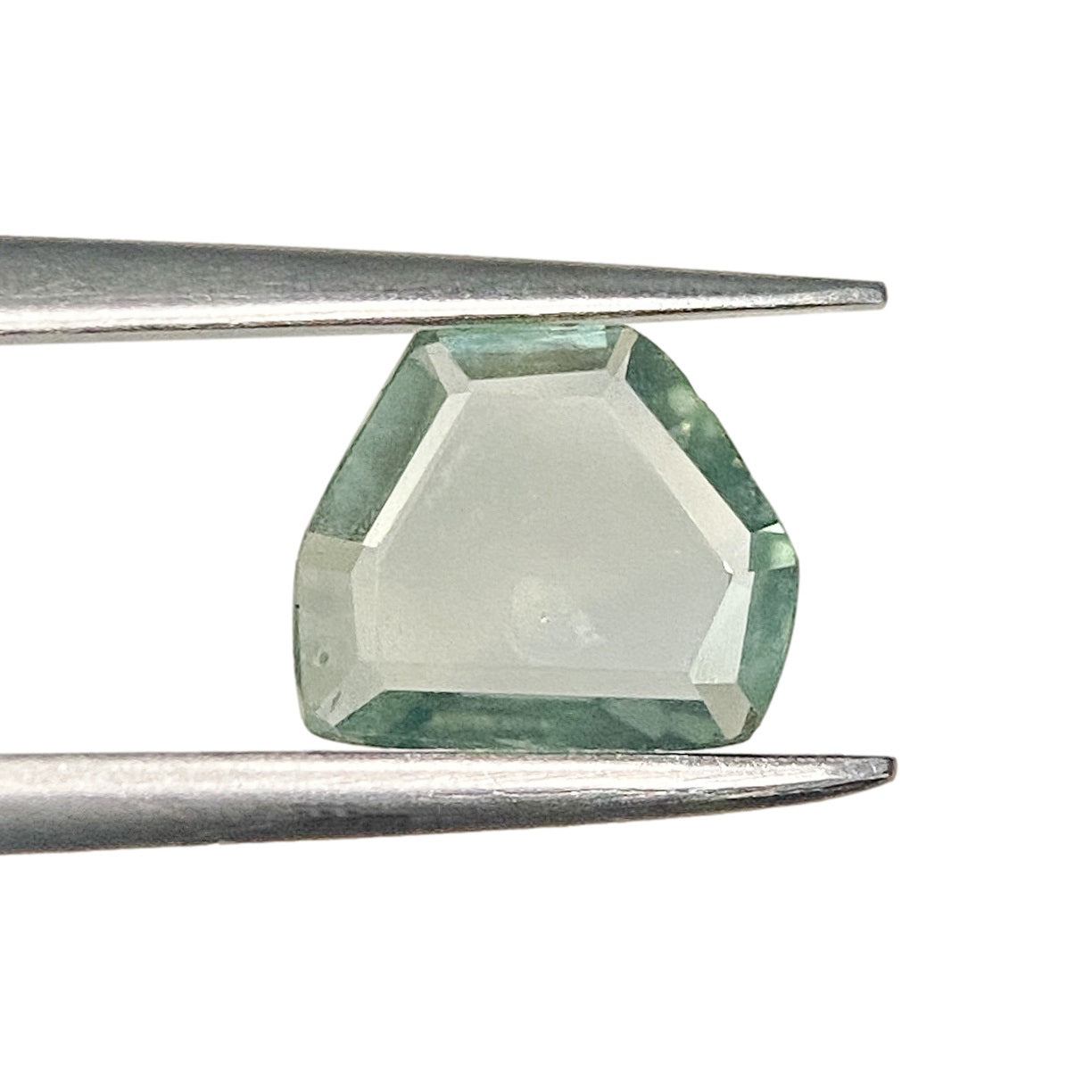 1.21ct | Portrait Cut Shield Shape Green Montana Sapphire-Modern Rustic Diamond