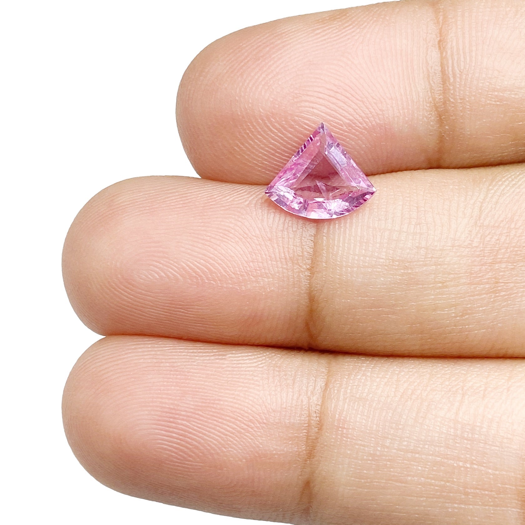 1.22ct | Brilliant Cut Shield Shape Pink Sapphire-Modern Rustic Diamond