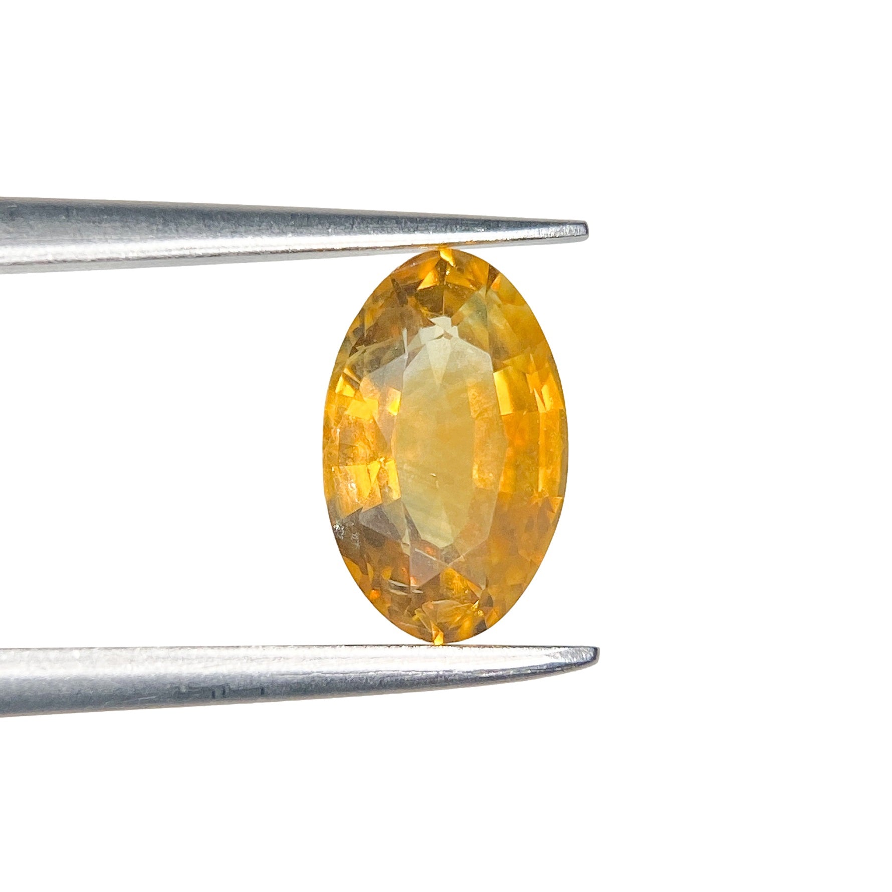 1.24ct | Brilliant Cut Moval Shape Orange Montana Sapphire-Modern Rustic Diamond