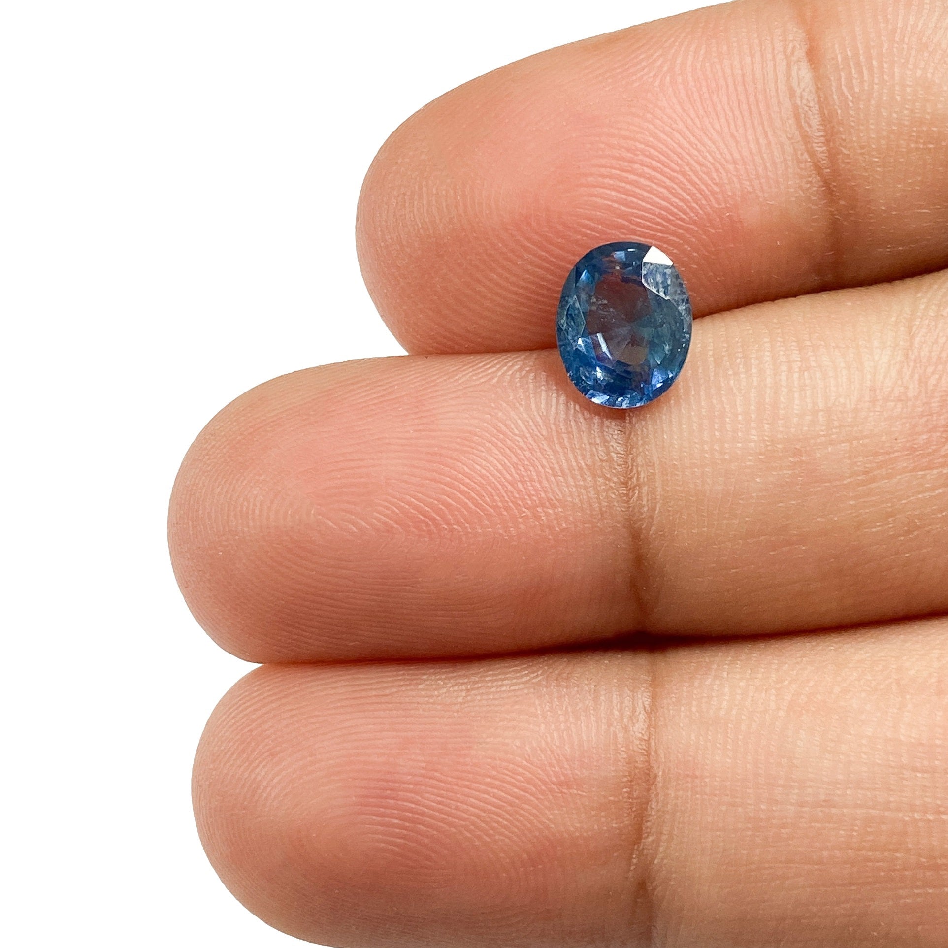 1.25ct | Brilliant Cut Oval Shape Blue Montana Sapphire-Modern Rustic Diamond