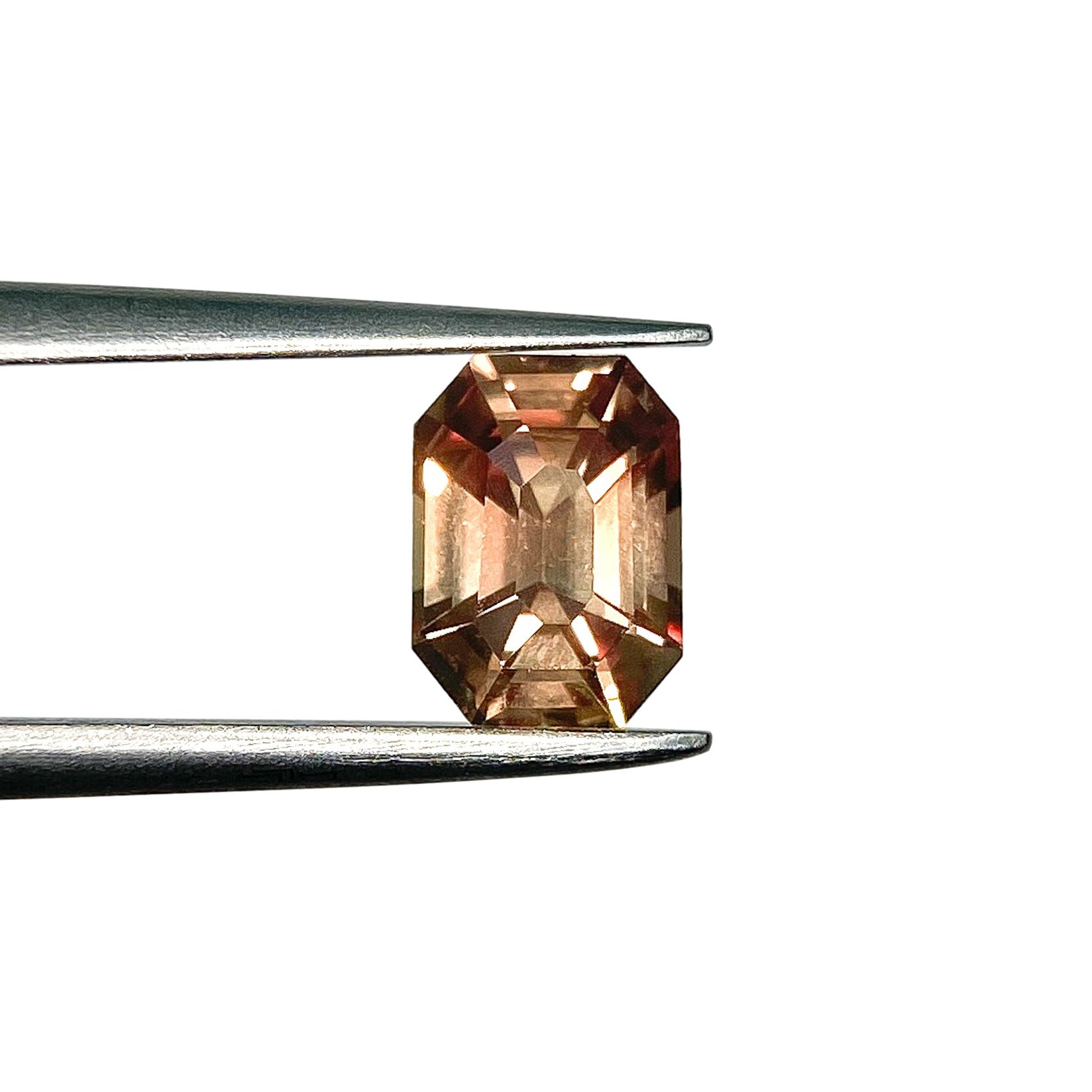 1.25ct | Emerald Cut Brown Sapphire-Modern Rustic Diamond