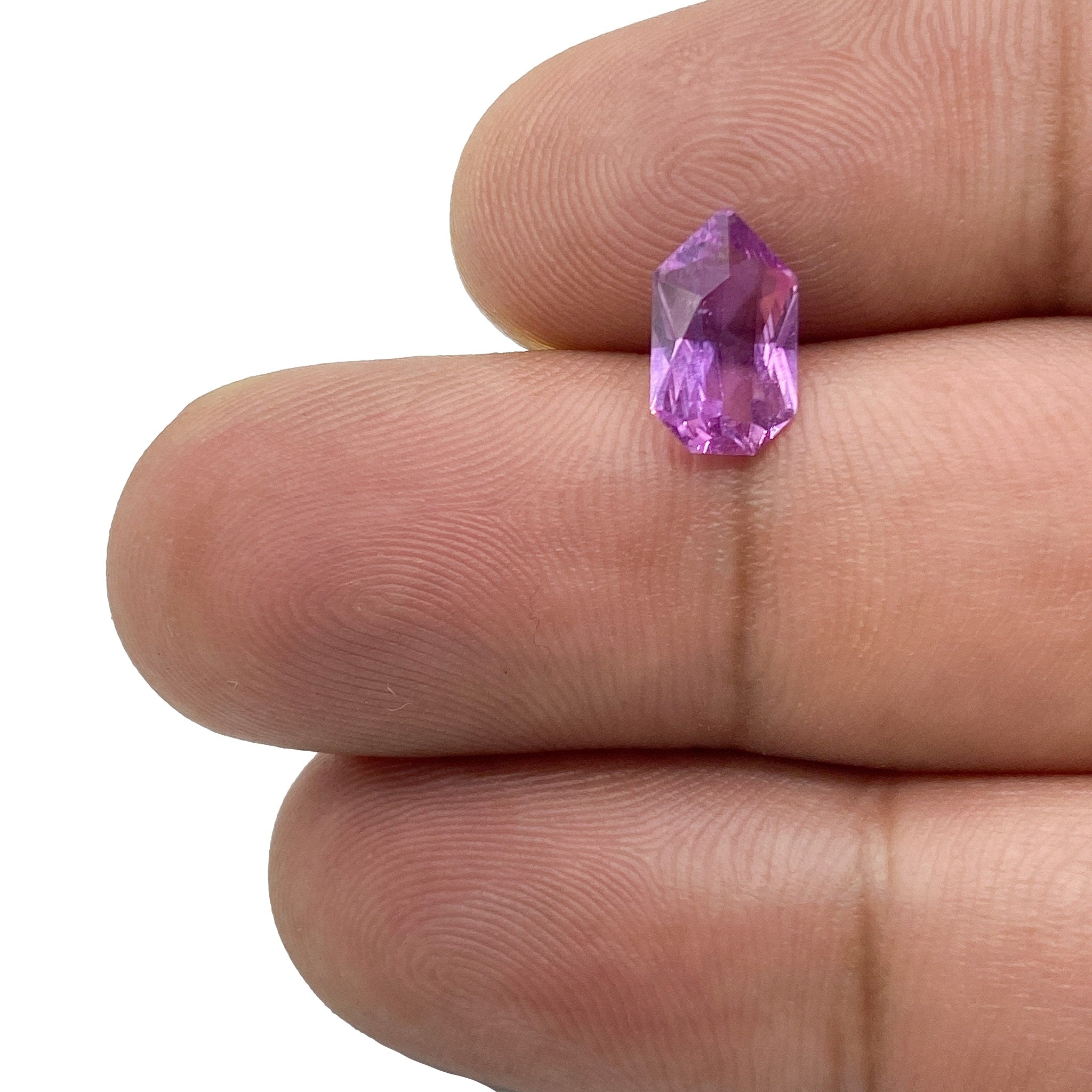 1.27ct | Brilliant Cut Shield Shape Violet Sapphire-Modern Rustic Diamond